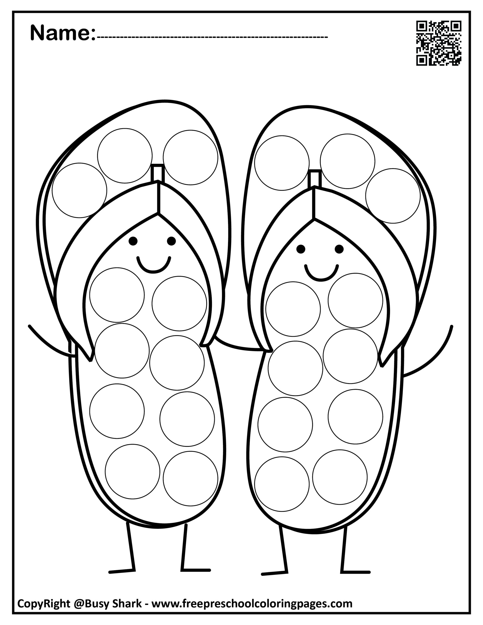 Set Of Summer Dot Markers Pages