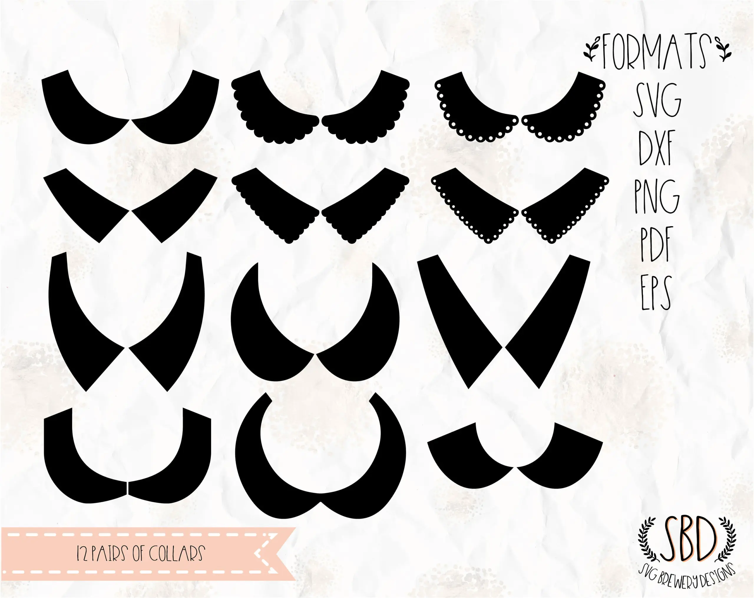 Shirt Collars Collars Svg Png Dxf Cricut