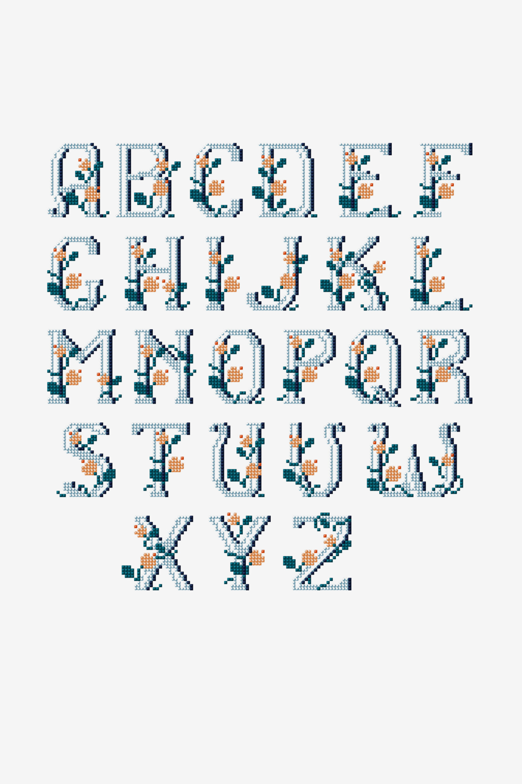 cross stitch patterns free printable letters