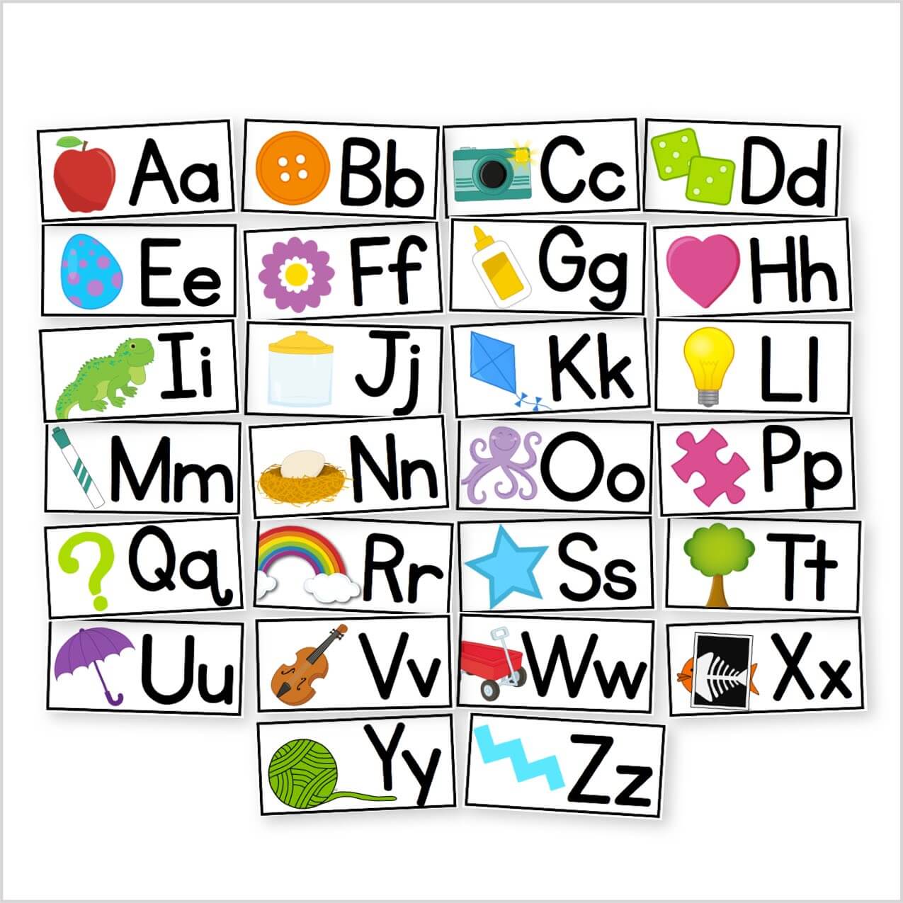 Sight Word Wall Alphabet Header Letter Cards