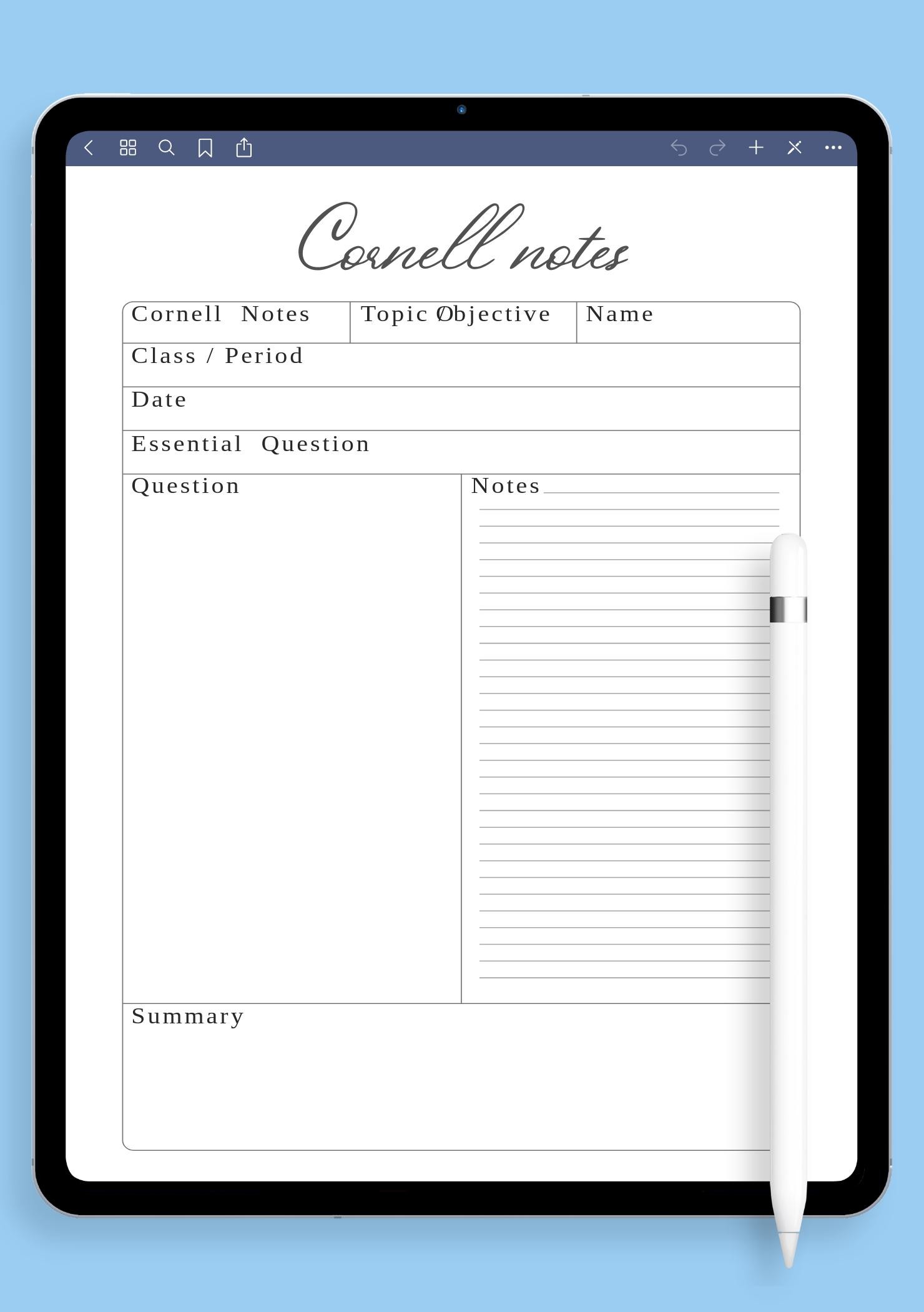 free printable note taking sheets