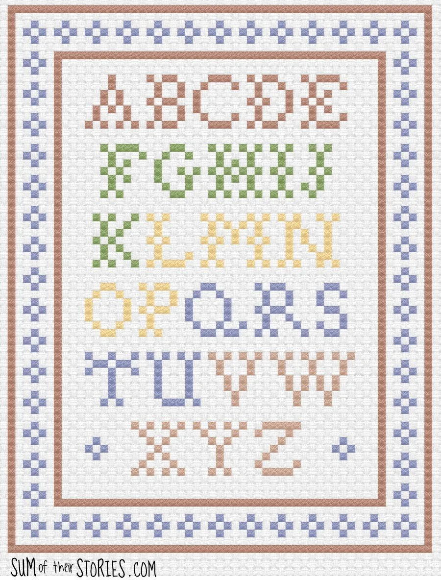 Simple Cross Stitch Alphabet Pattern And Tips For Using Variegated Threads