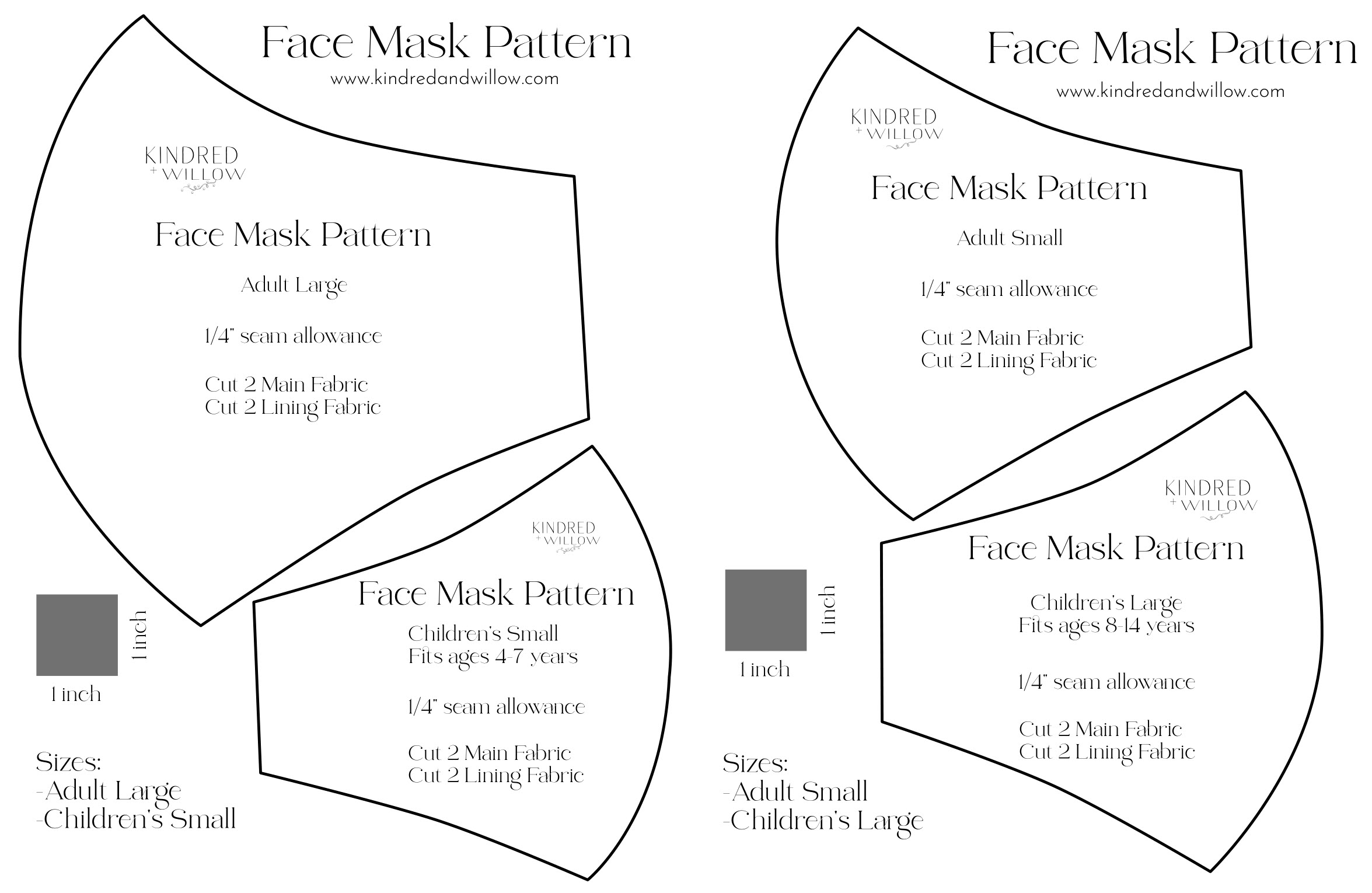 Simple Diy Face Mask Pattern Tutorial