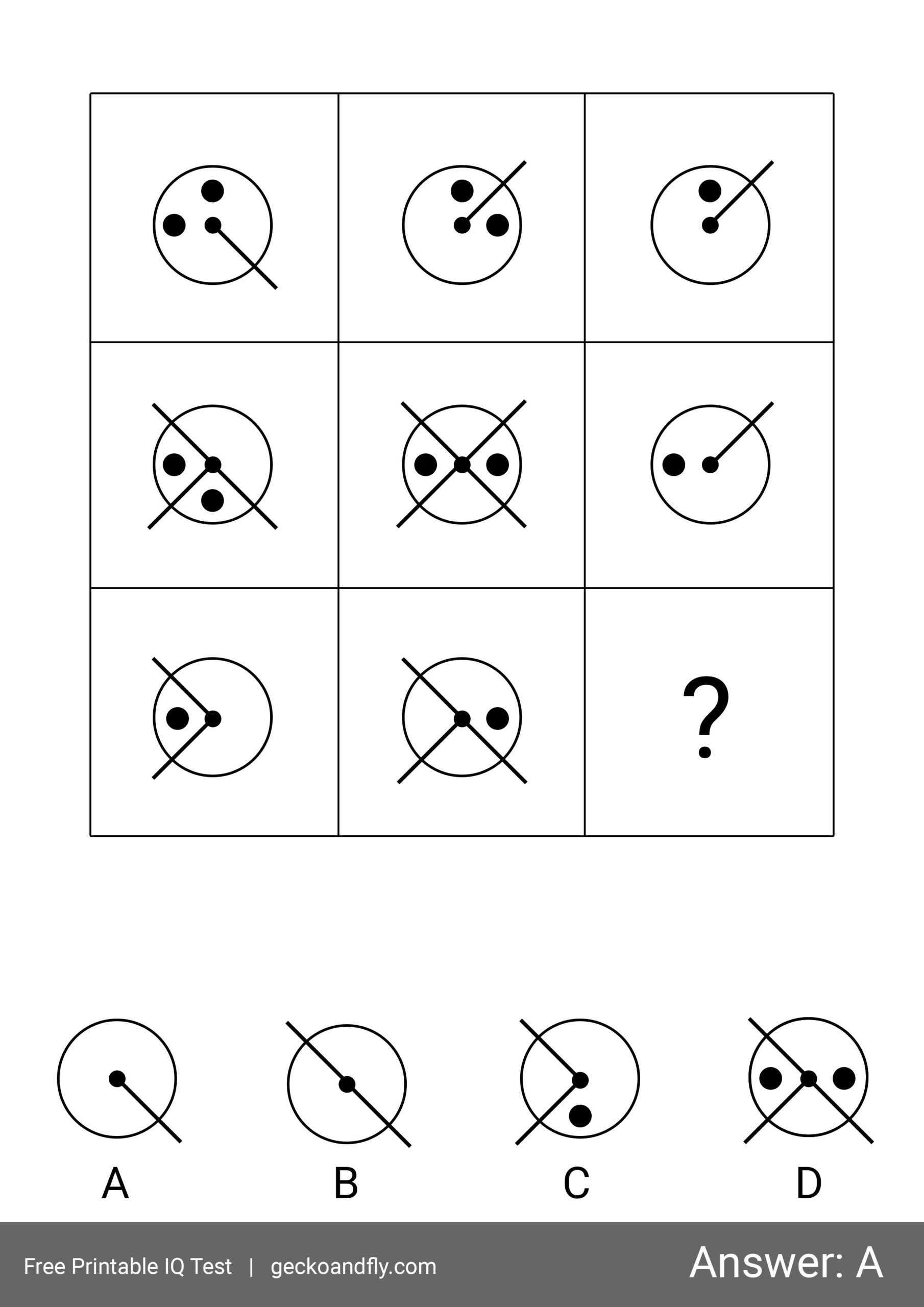 free iq test printable