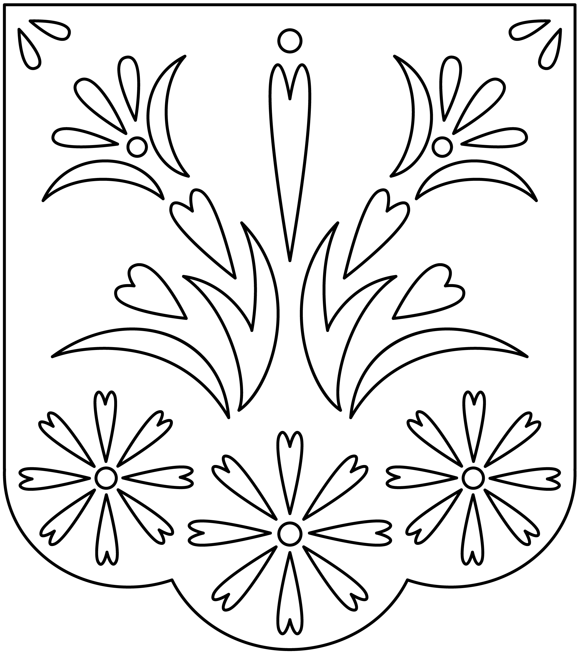 Simple Papel Picado Printable Template Simple Papel Picado Printable Template