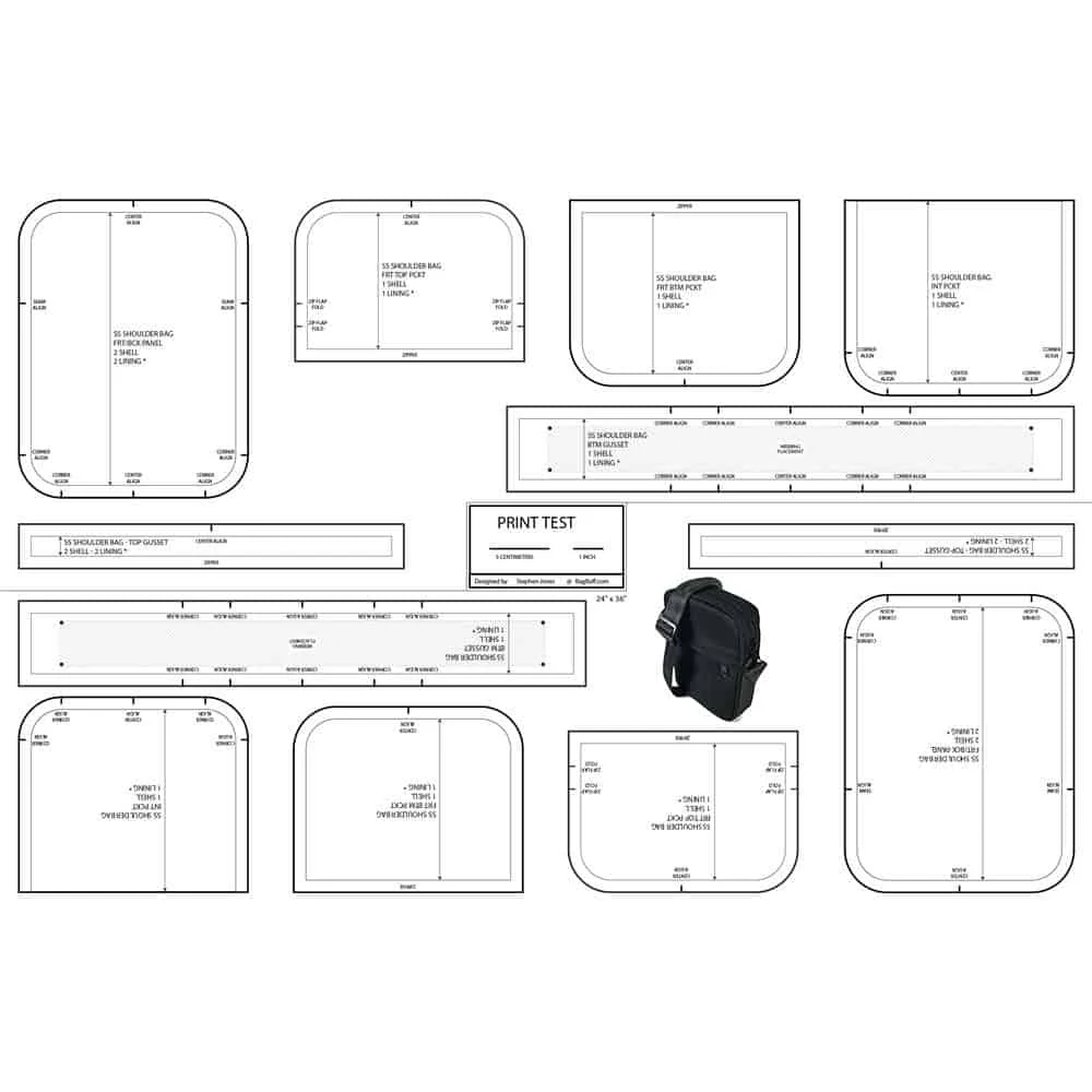 Simple Series Shoulder Bag Template