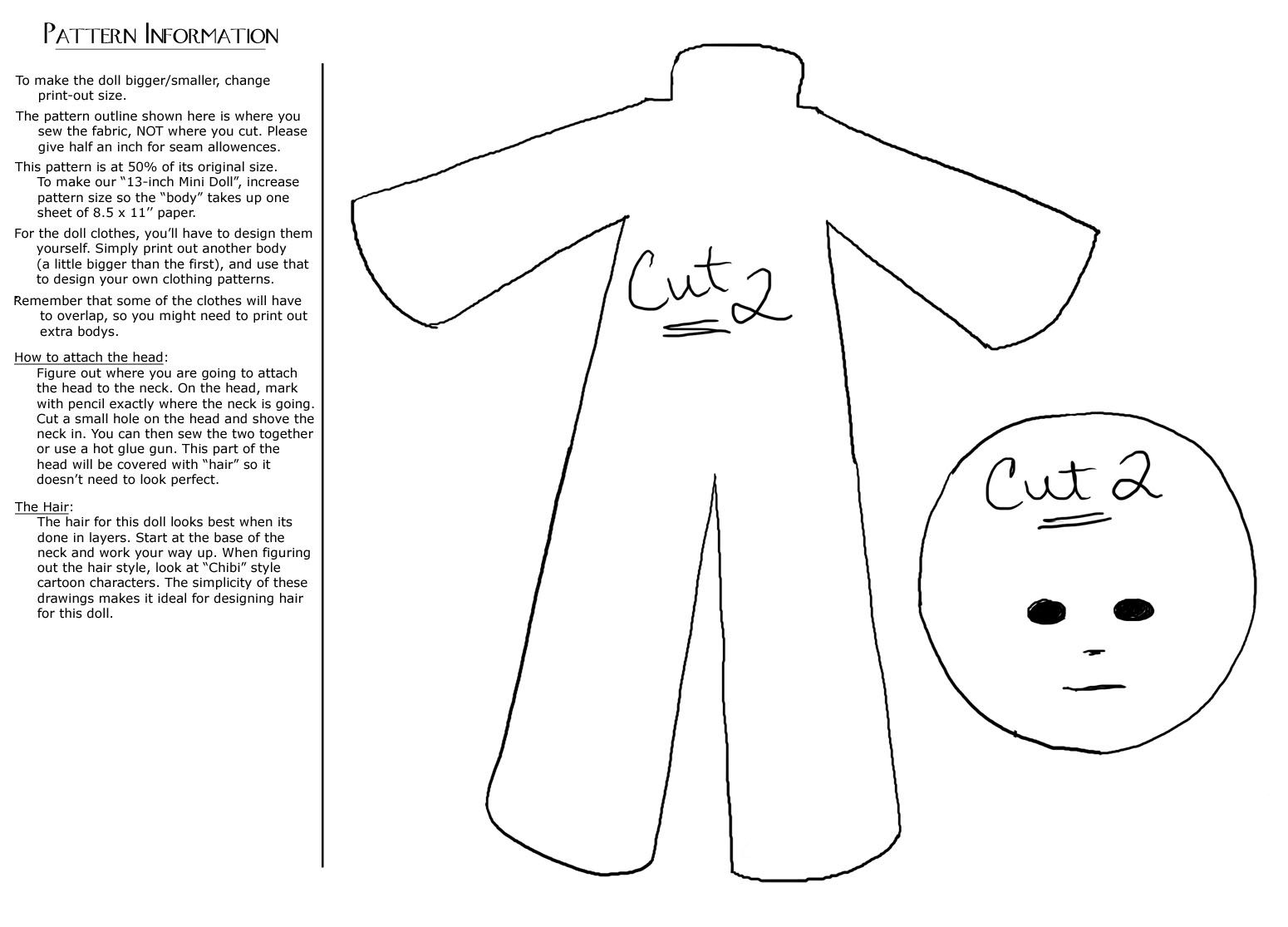free printable dammit doll patterns