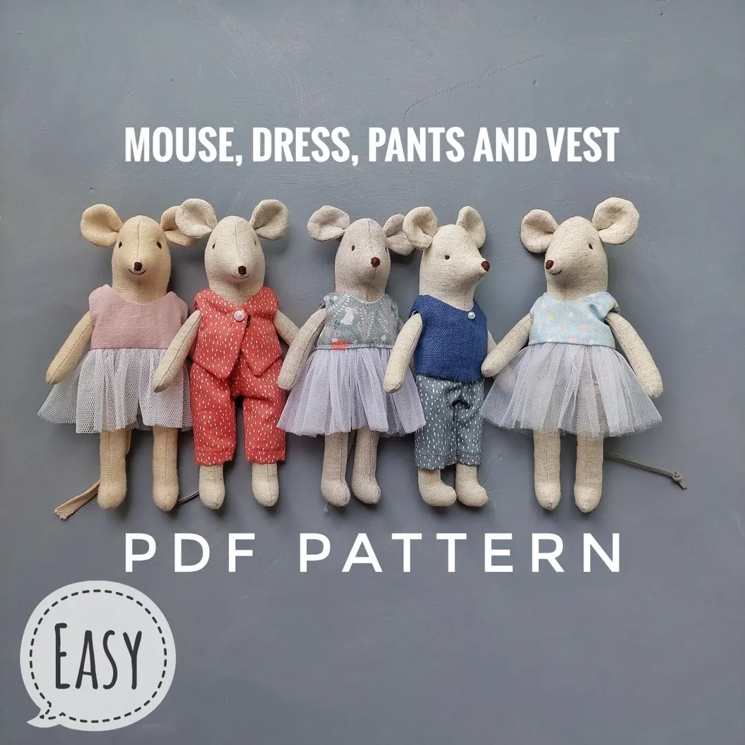 printable free mouse sewing pattern