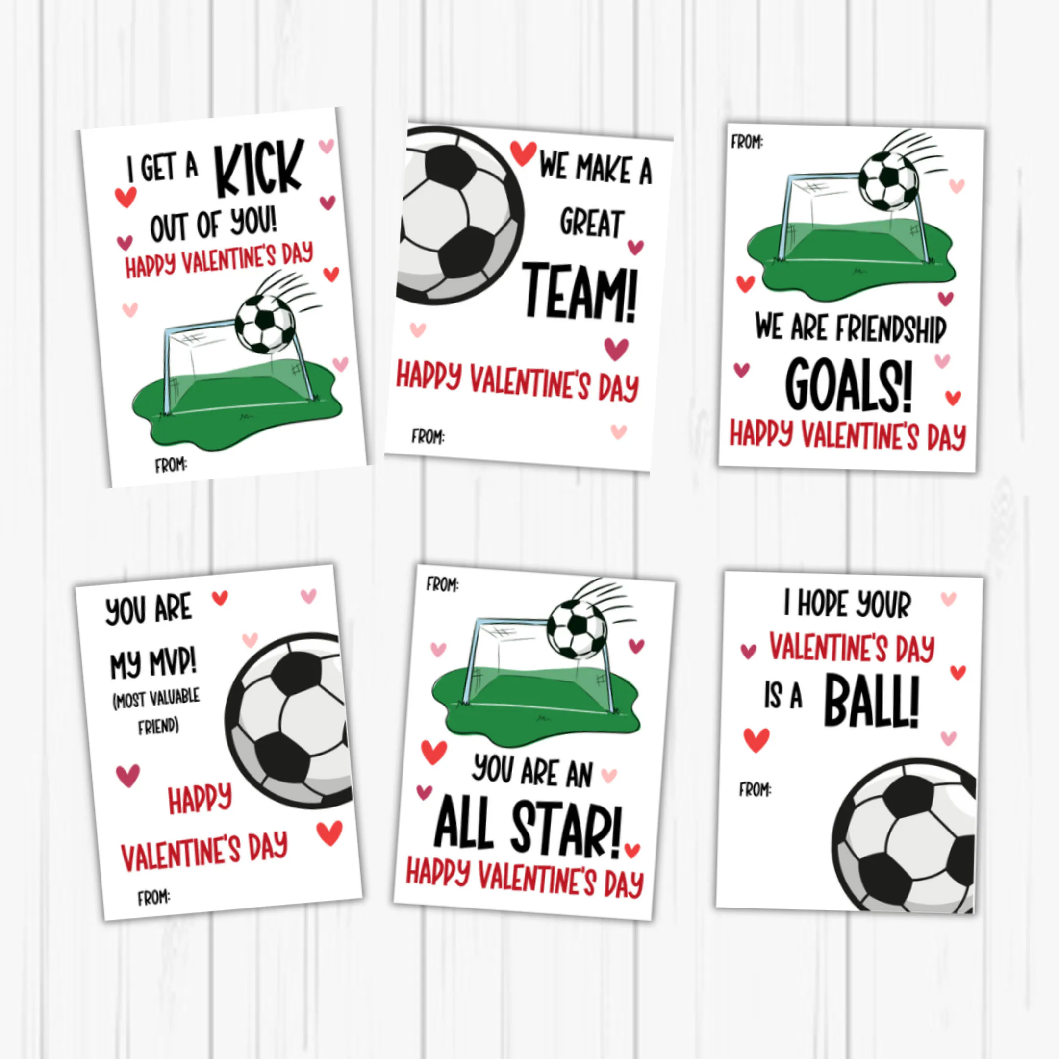 Soccer Valentines Day Cards Sports All