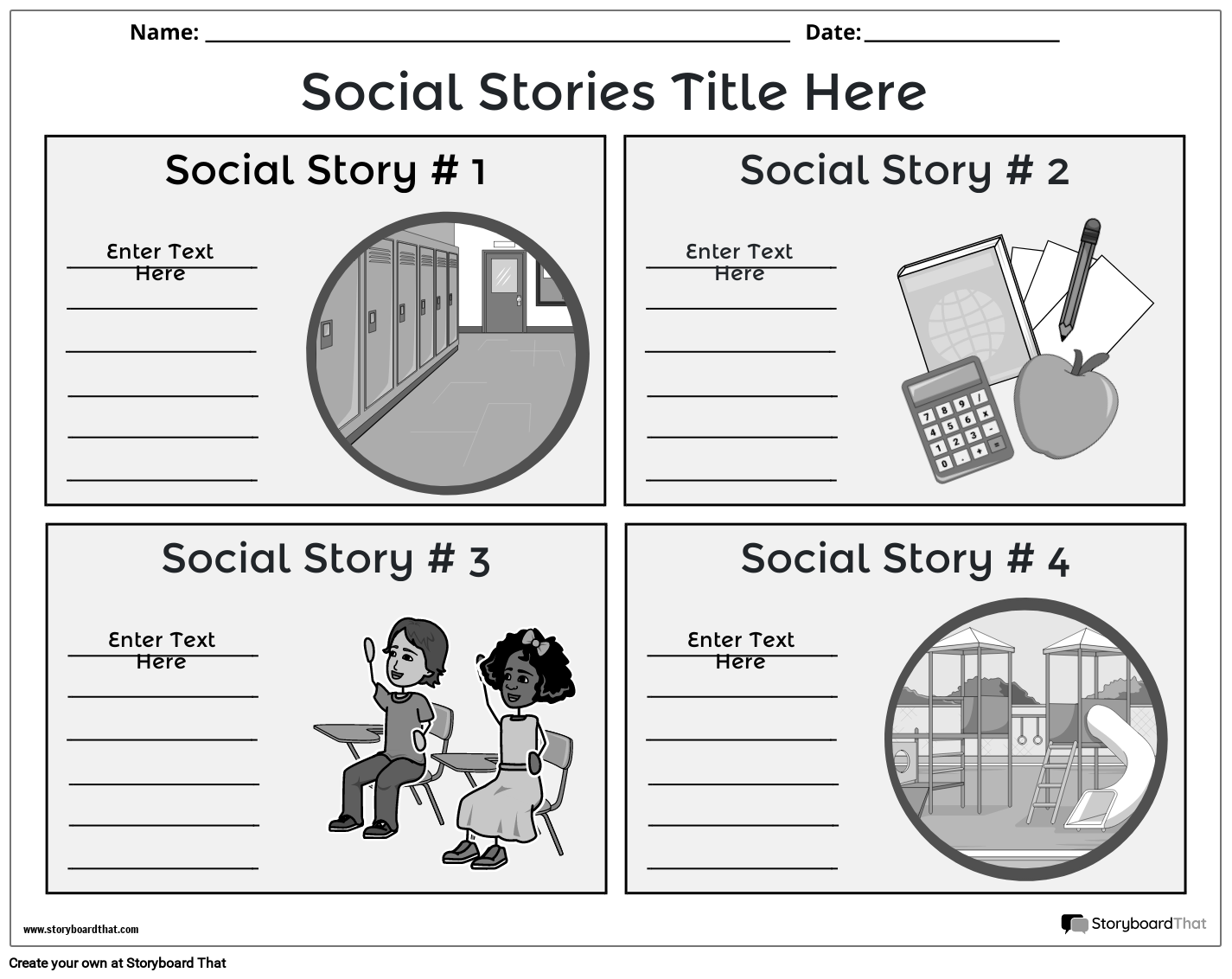 Social Stories Templates