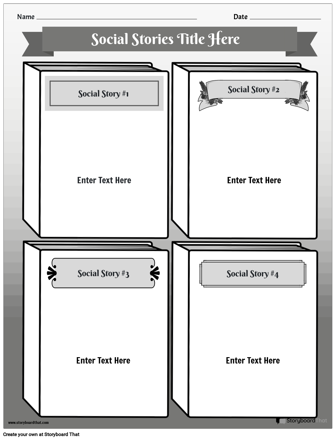 Social Stories Templates