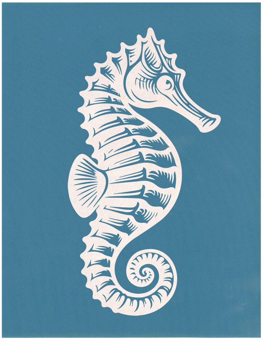 free printable seahorse stencil