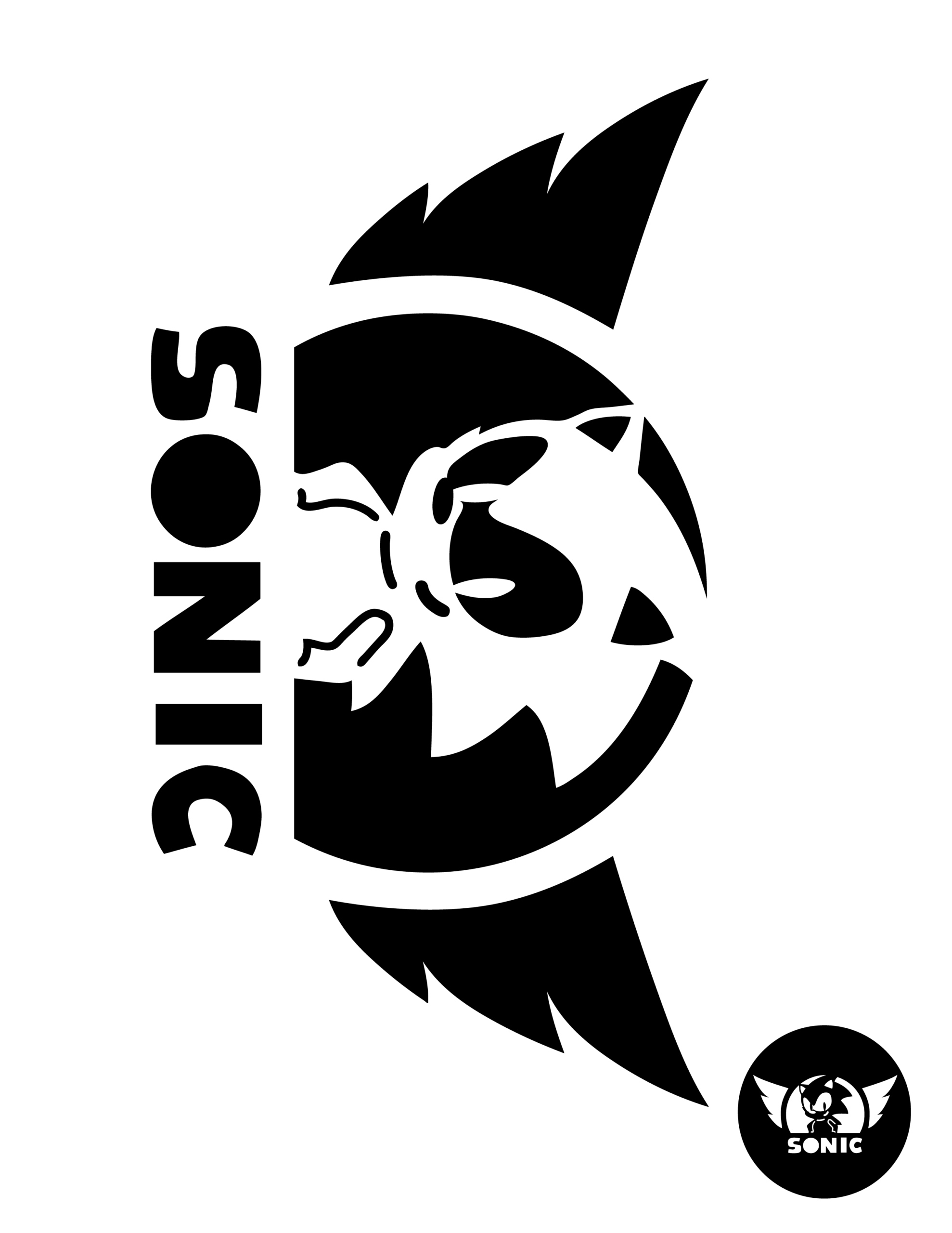 Sonic The Hedgehog Pumpkin Stencil Pumpkin
