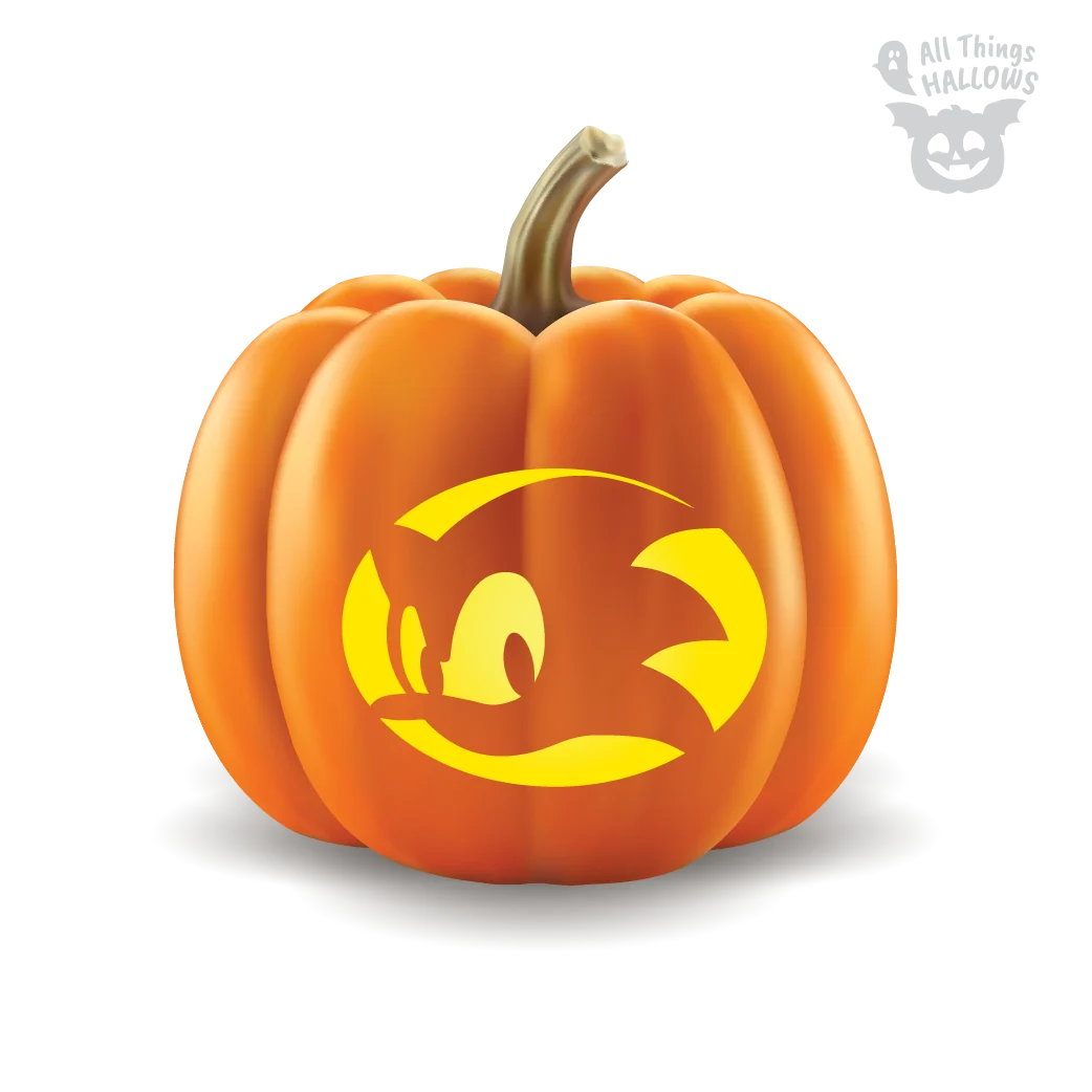 Sonic The Hedgehog Pumpkin Stencil
