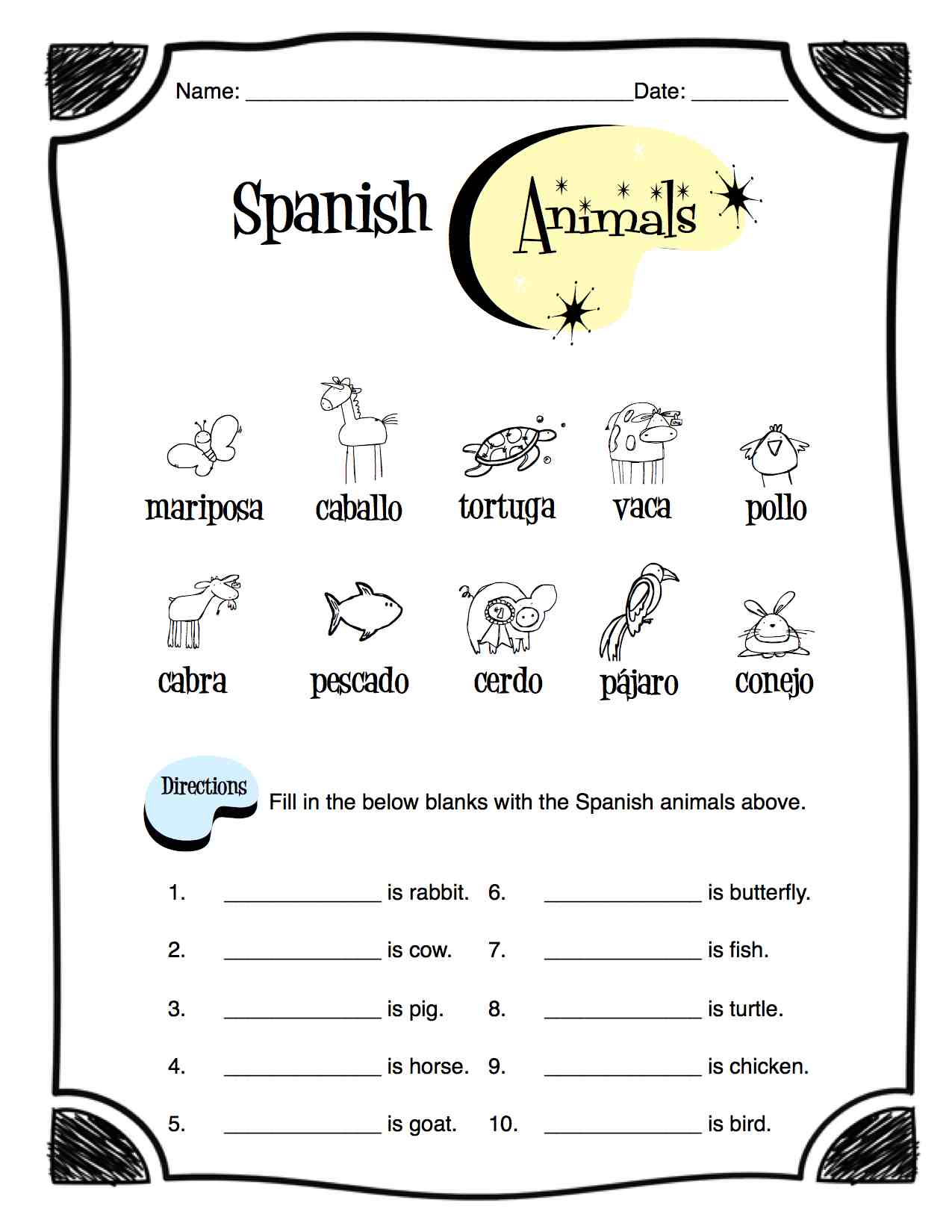 free printable spanish games