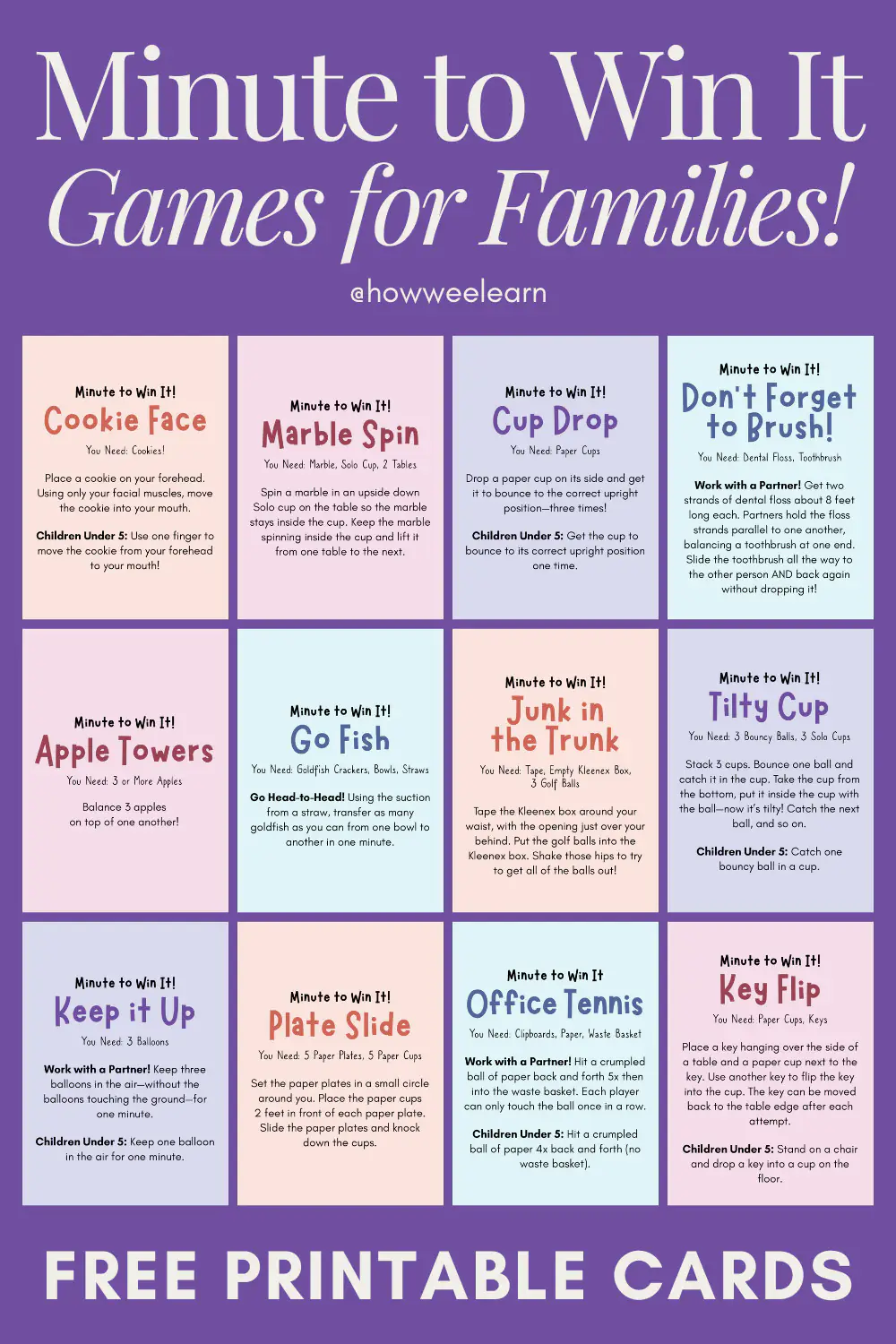 Spectacular Minute To Win It Kids Party Games
