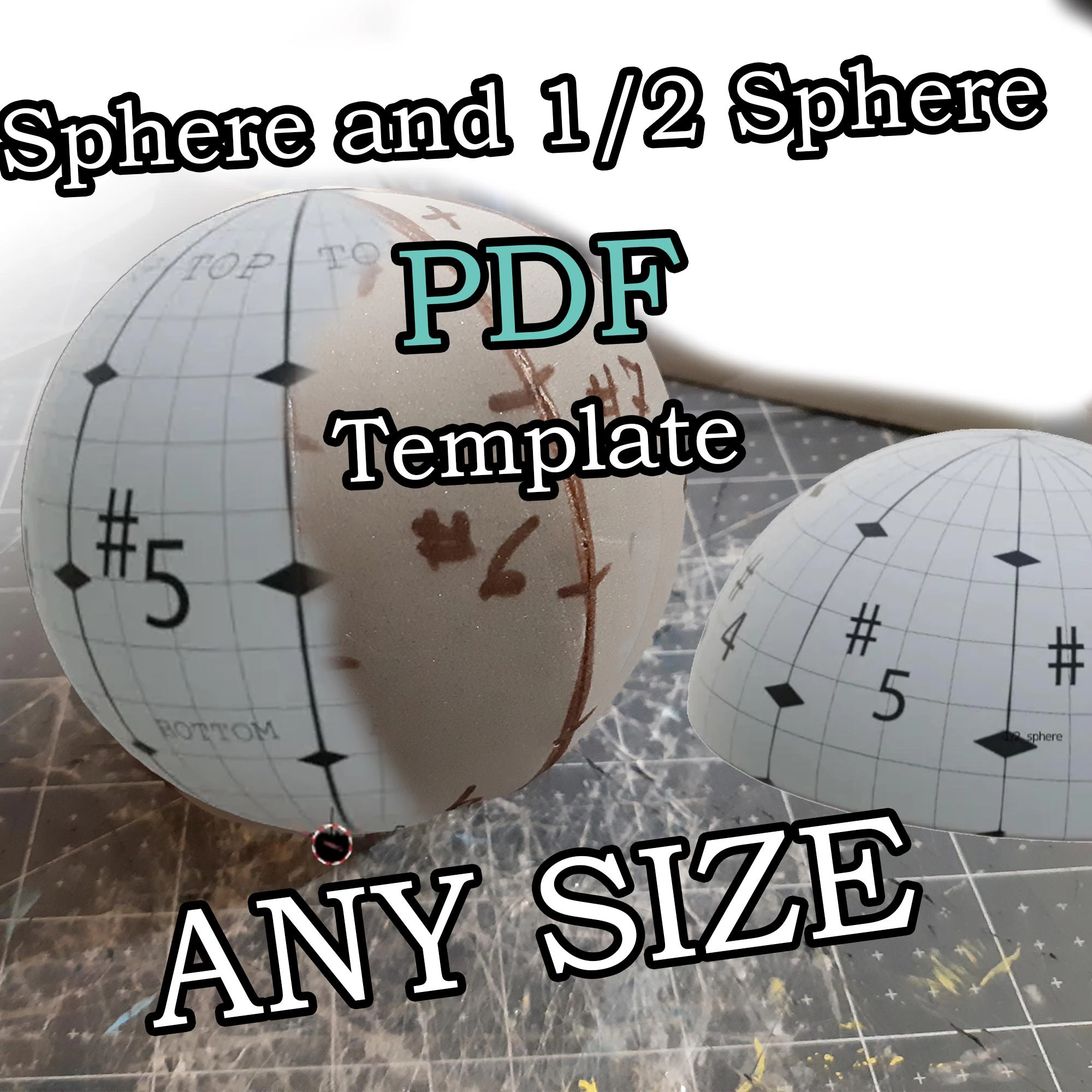 Sphere Half Sphere Template Diy Crafting
