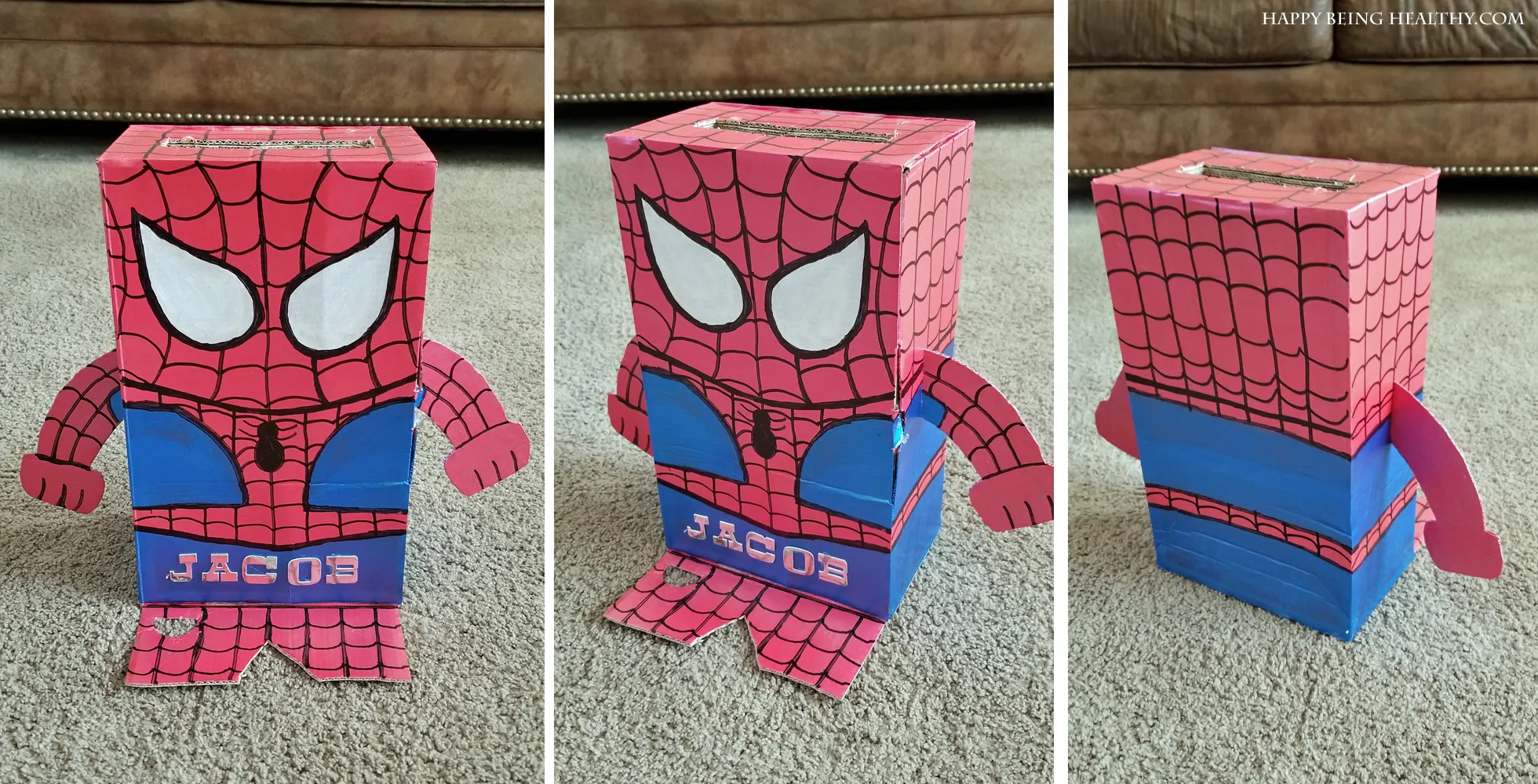printable spiderman valentine box