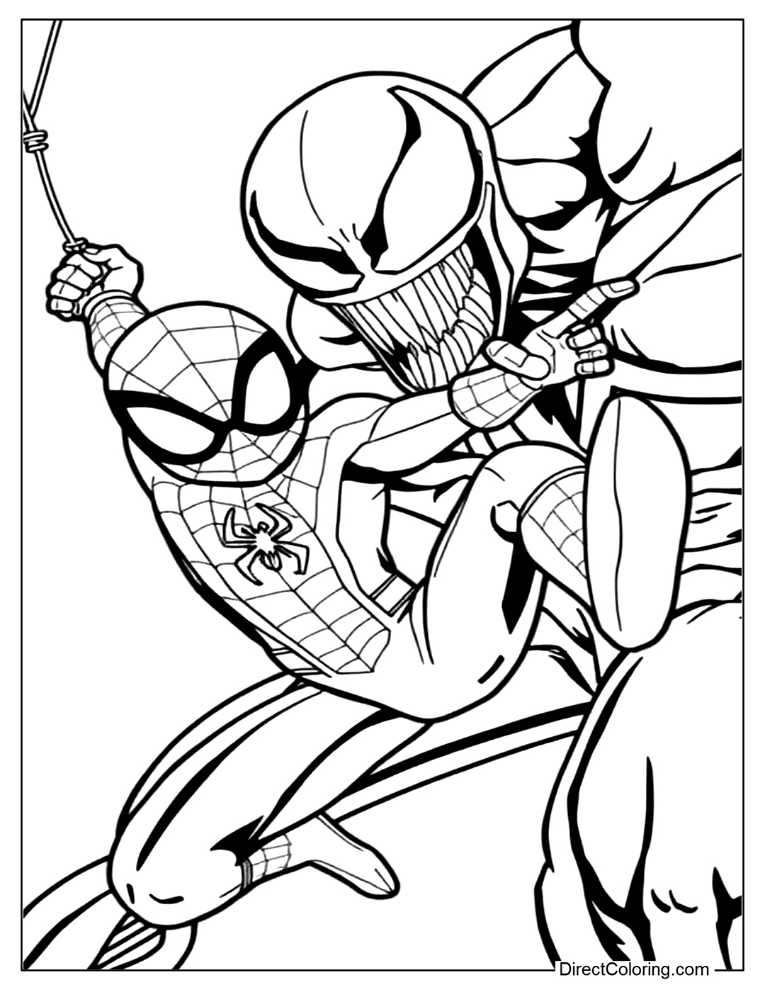 spiderman free printable coloring pages