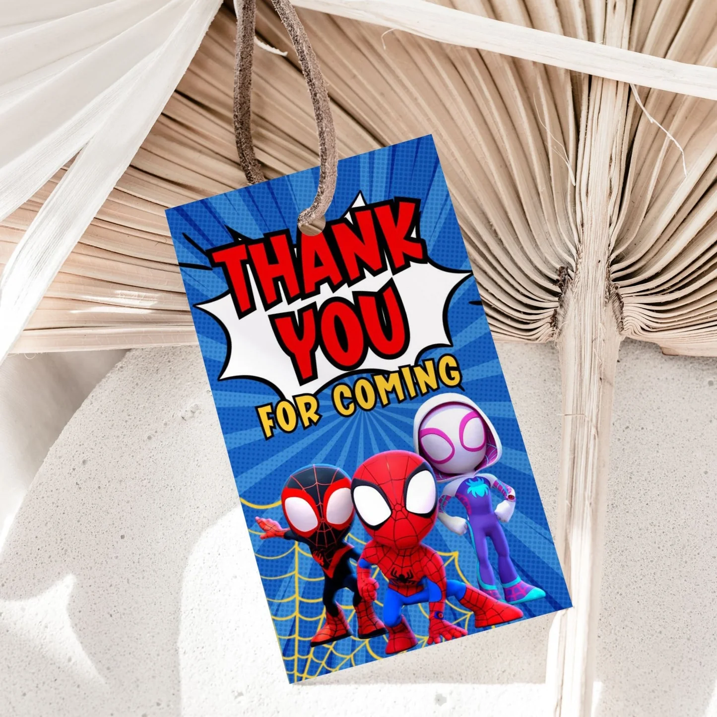 Spiderman Favor Tags