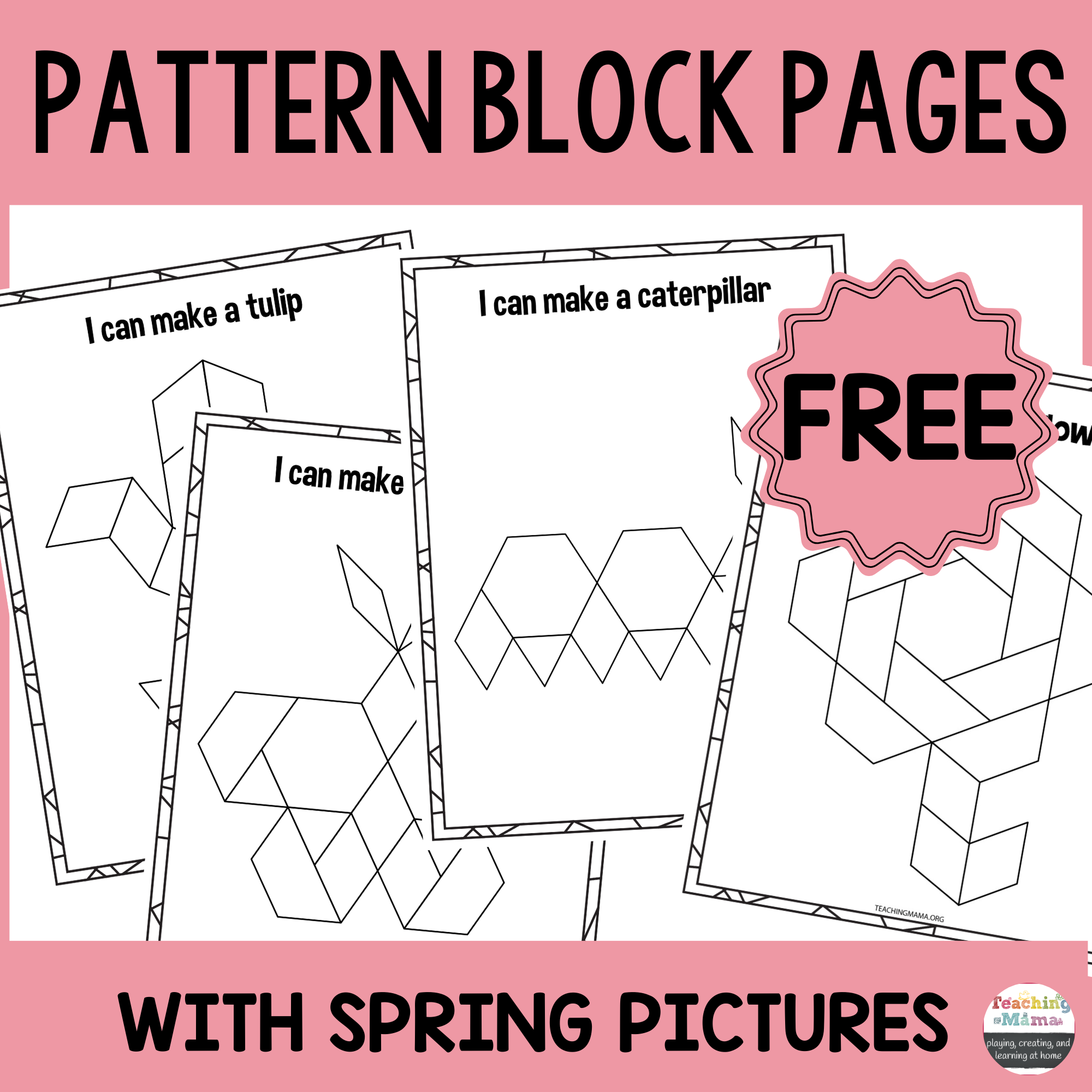 Spring Pattern Block Printables