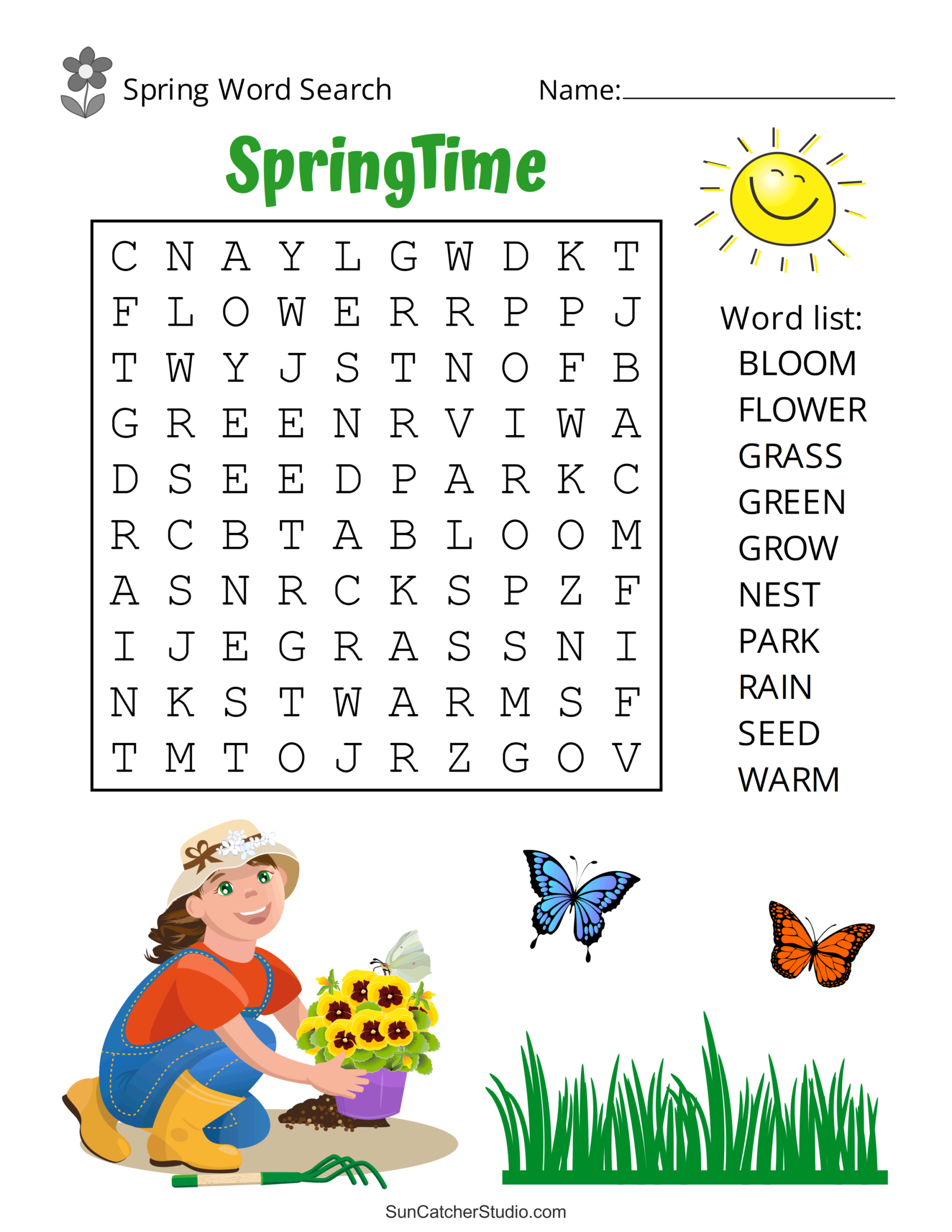 Spring Word Search