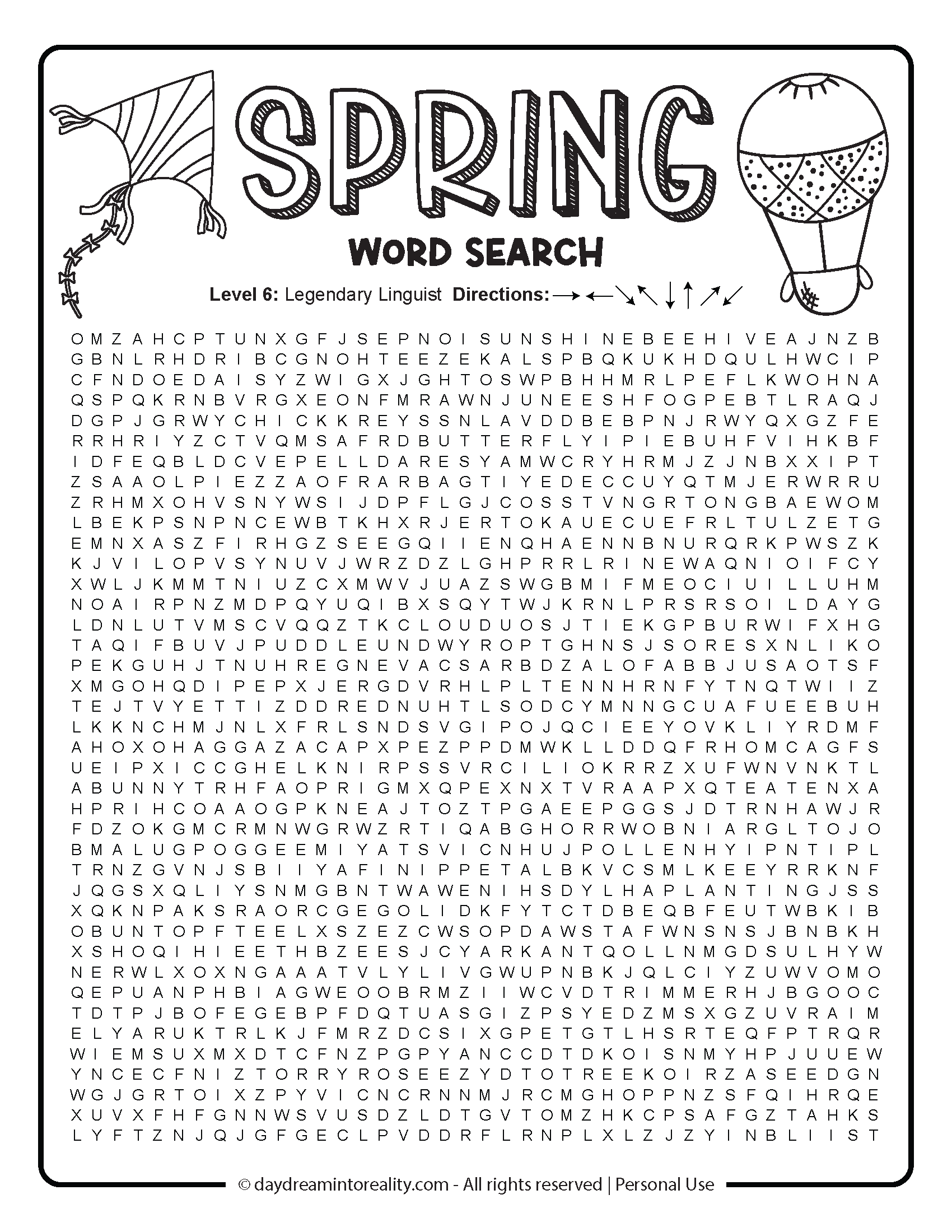Spring Word Search