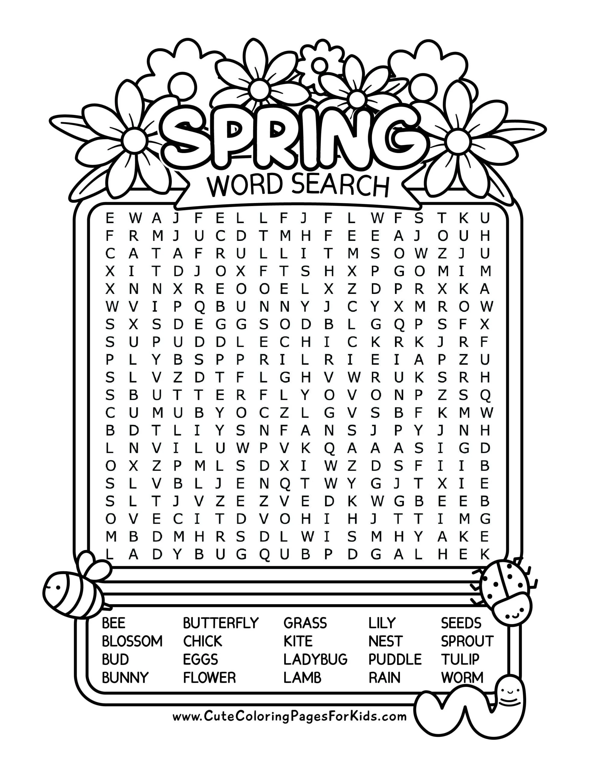 Spring Word Search