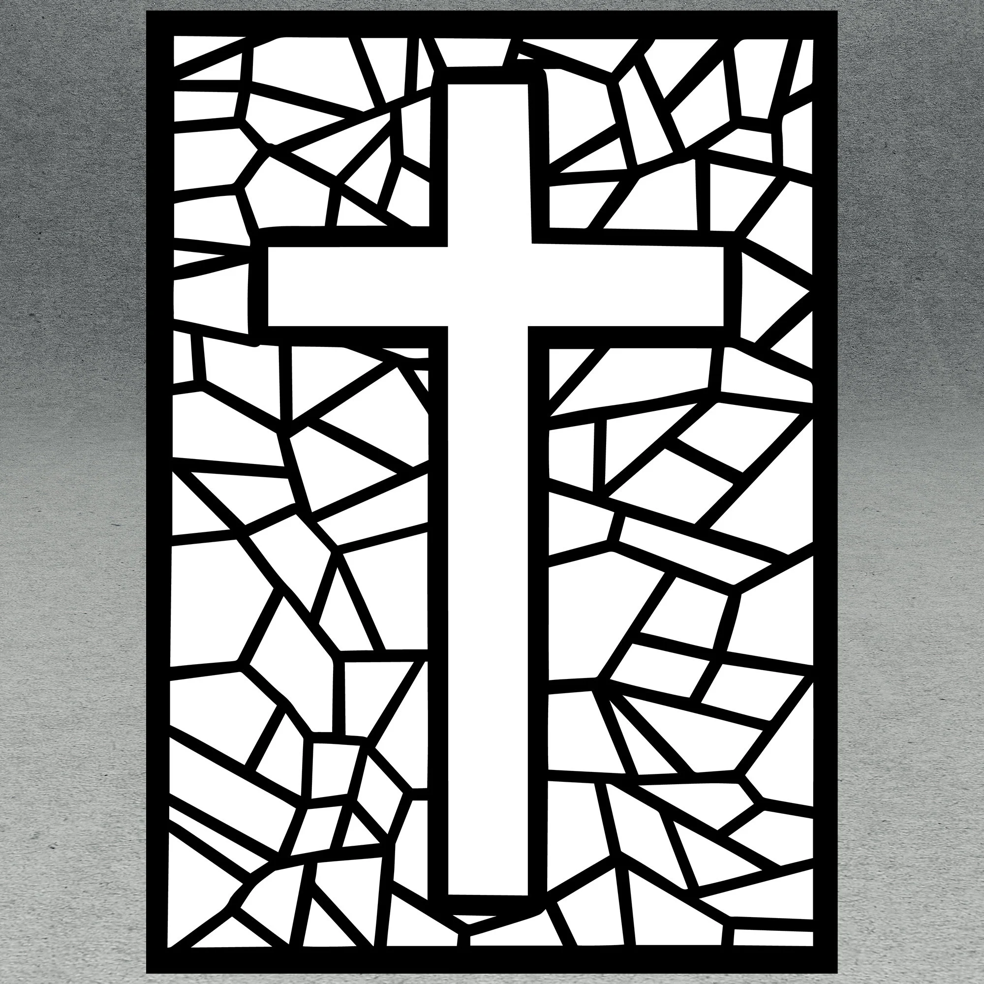 Stained Glass Cross Svg Christian Church