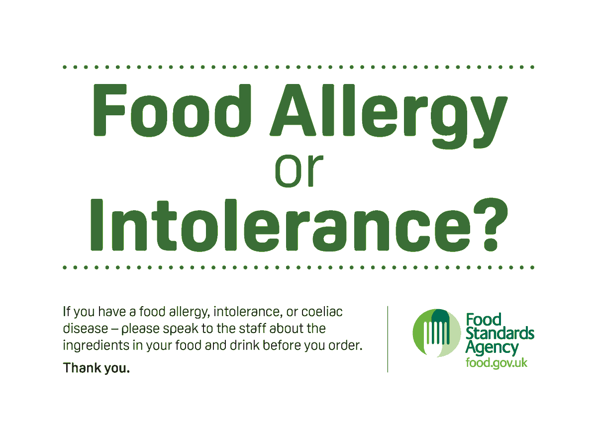 free printable food allergy signs
