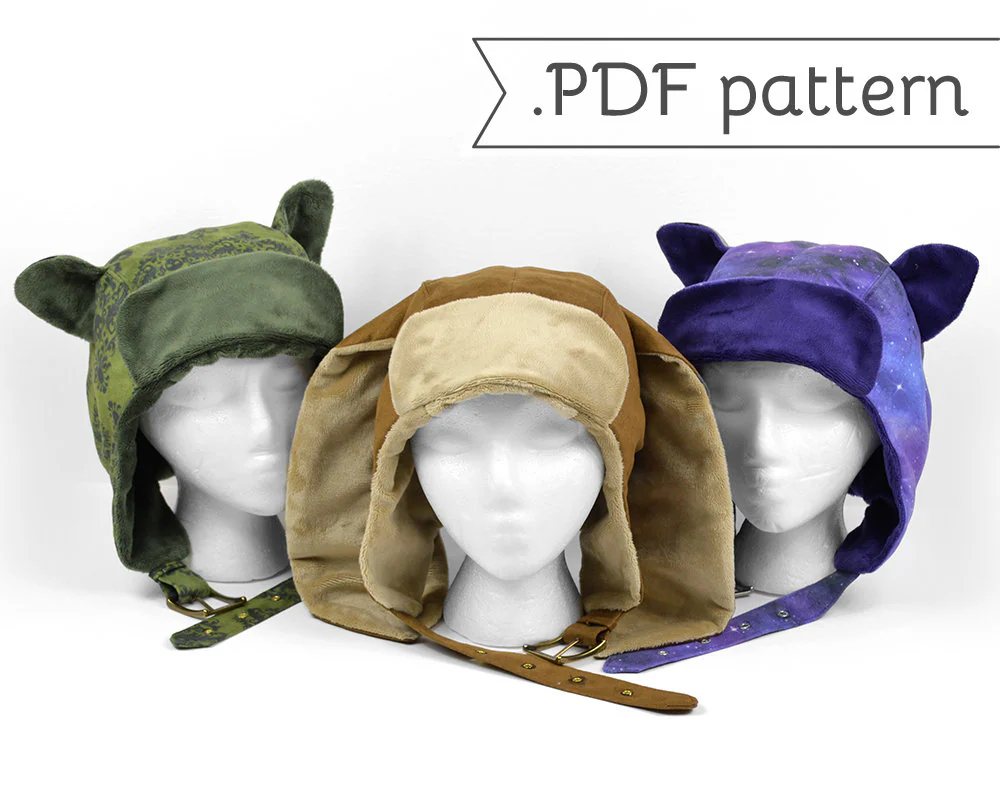 printable aviator hat pattern free