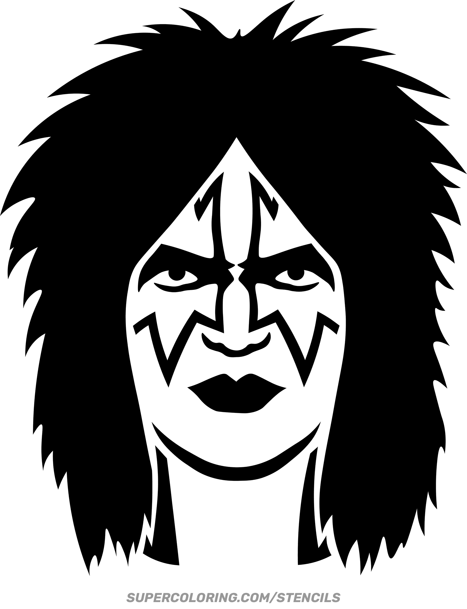 Stencil Of Ace Frehley Aka The Spaceman