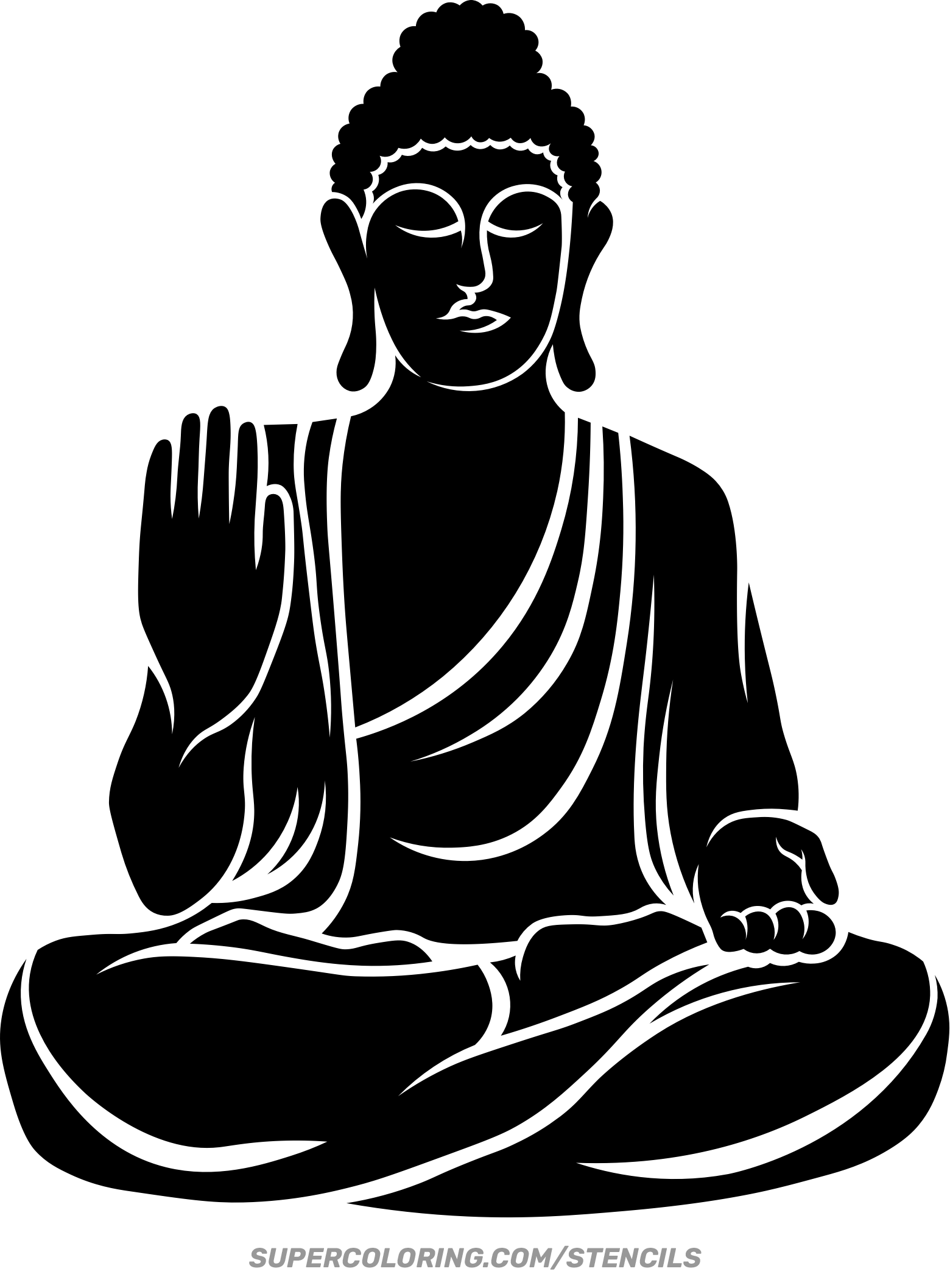 Stencil Of Buddha Stencil Of Buddha