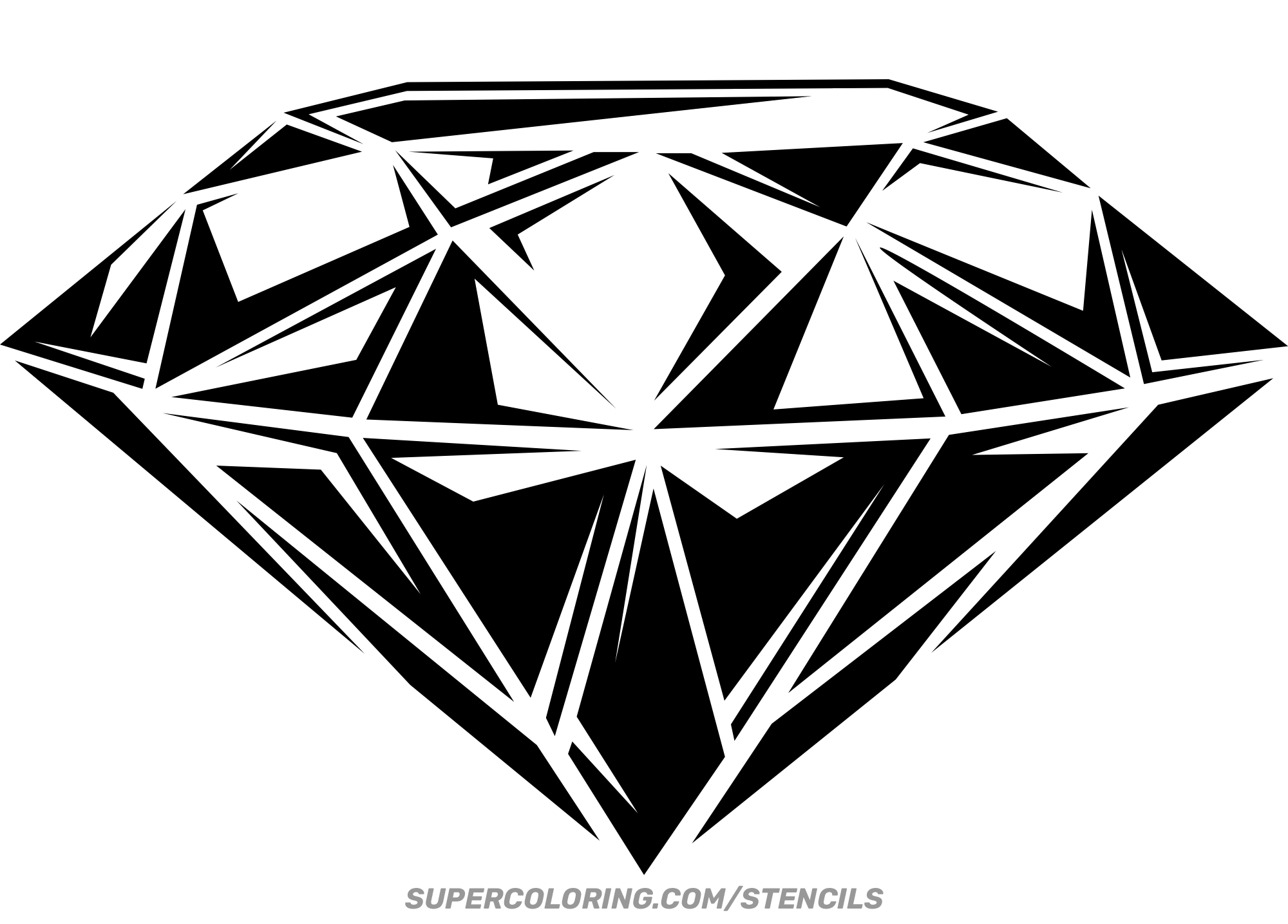 Stencil Of Diamond