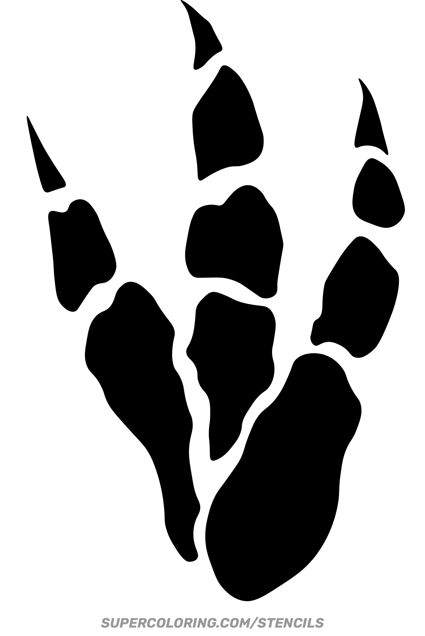 Stencil Of Dinosaur Footprint