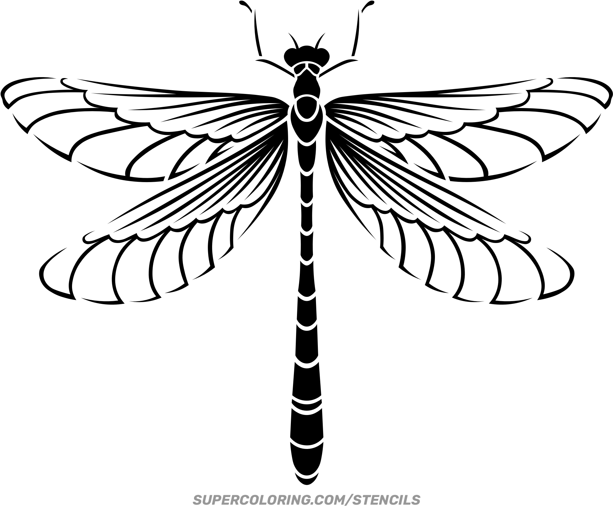 Stencil Of Dragonfly