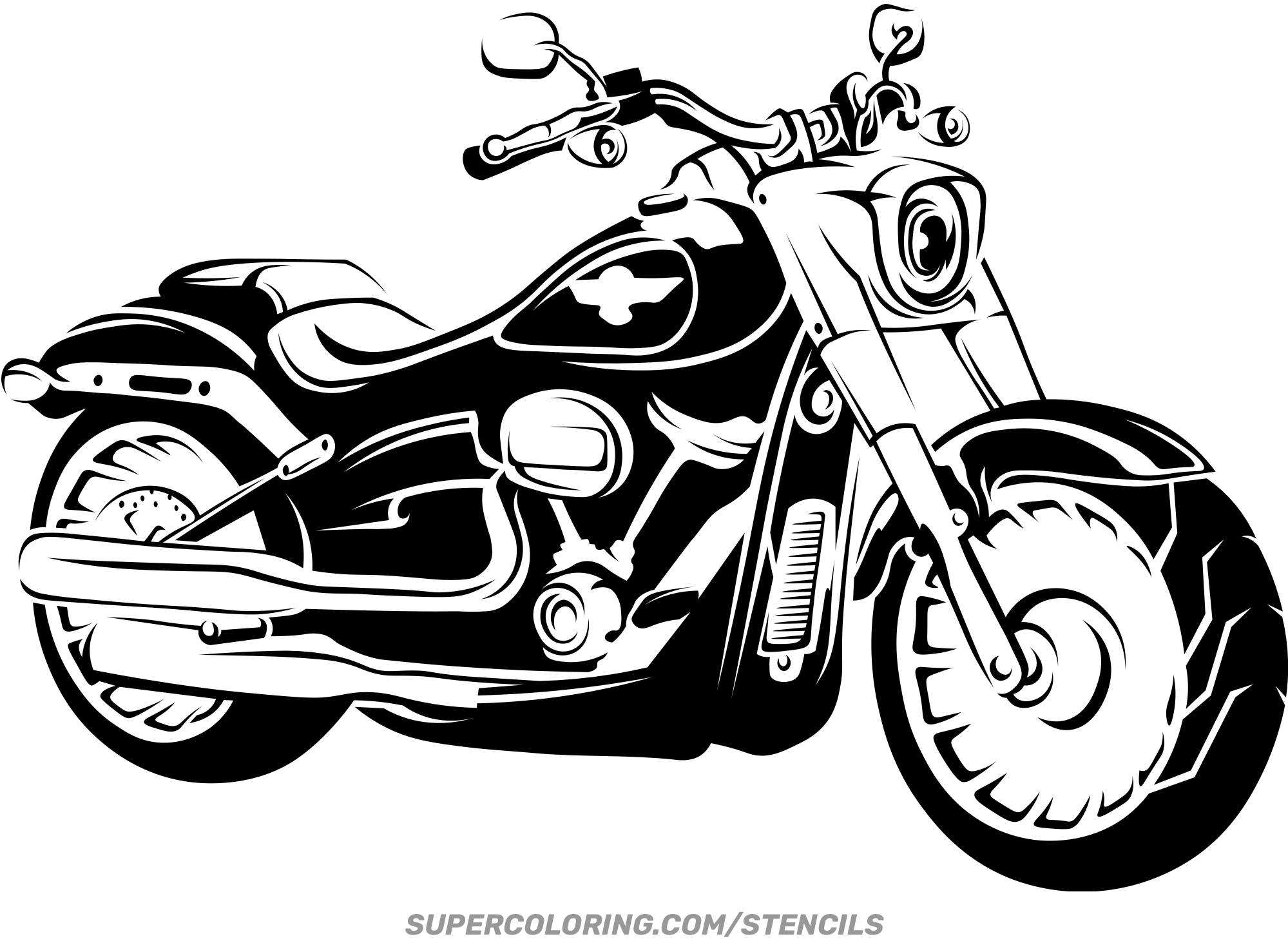 Stencil Of Harley Davidson