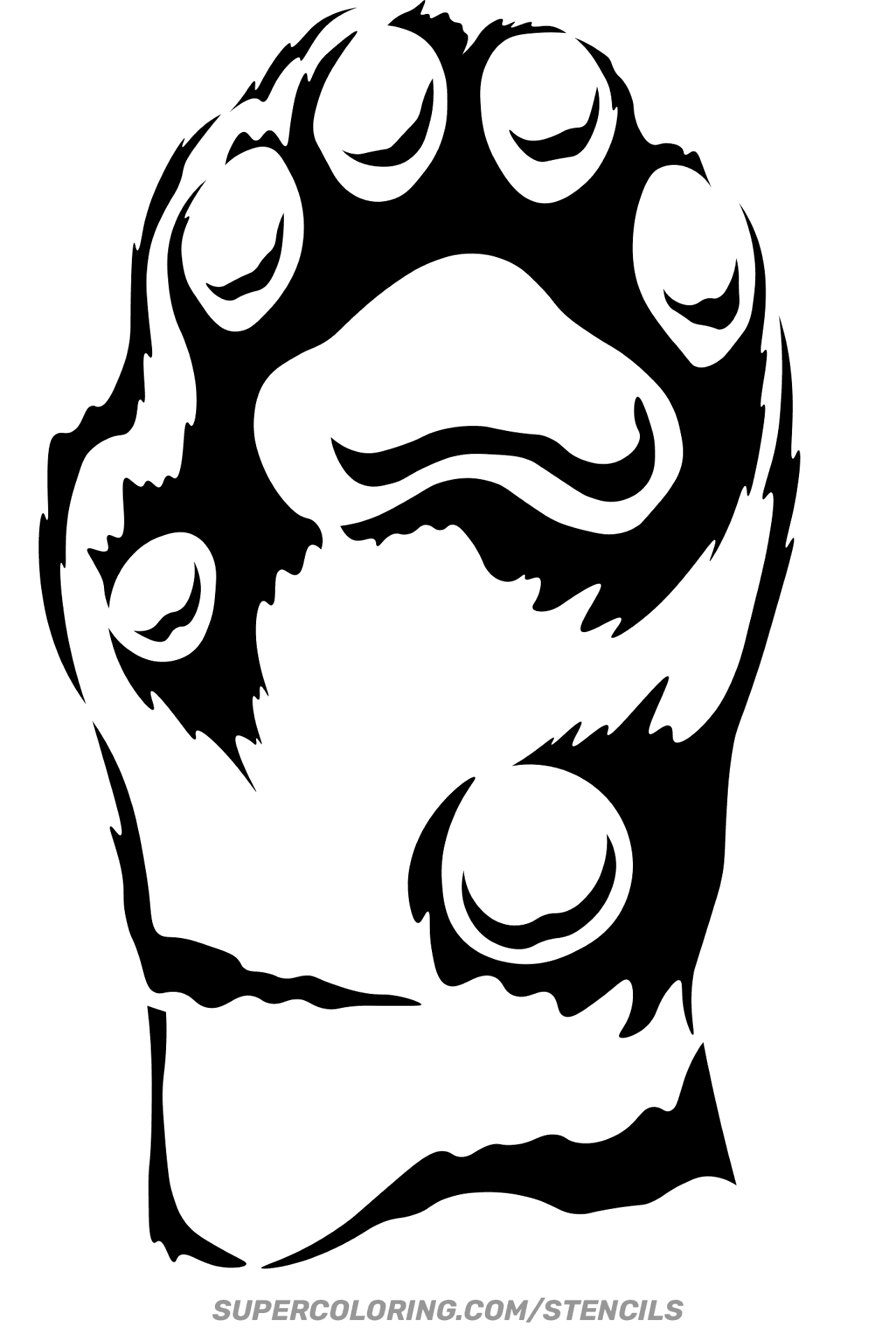 free printable paw print stencils