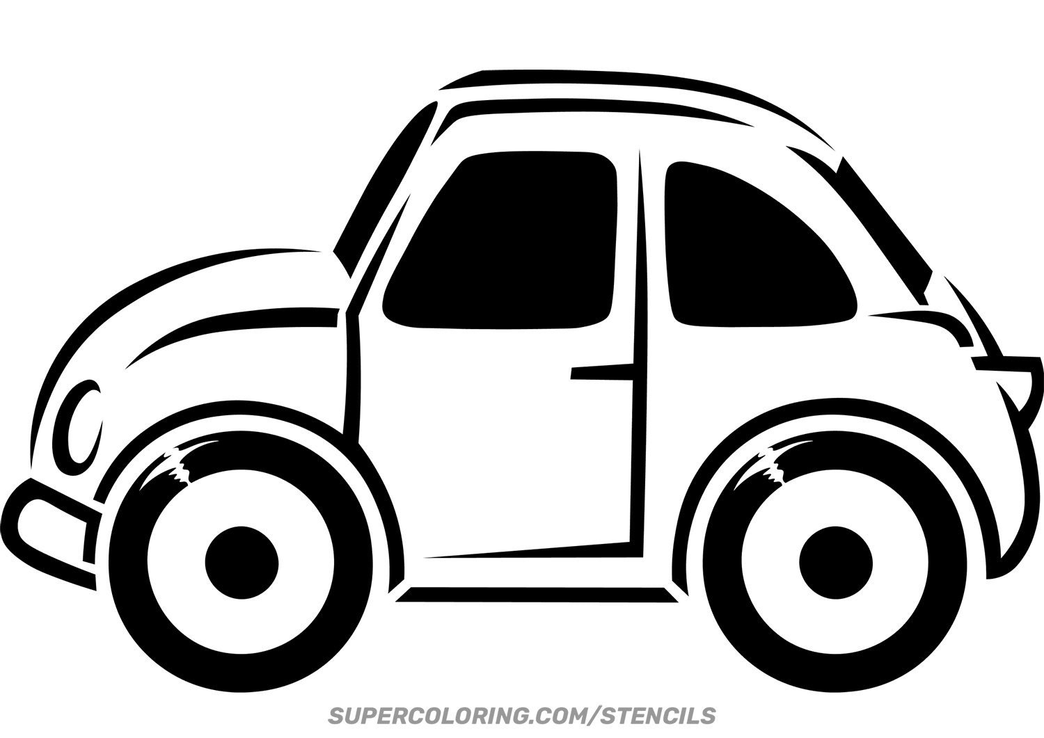 Stencil Of Toy Car