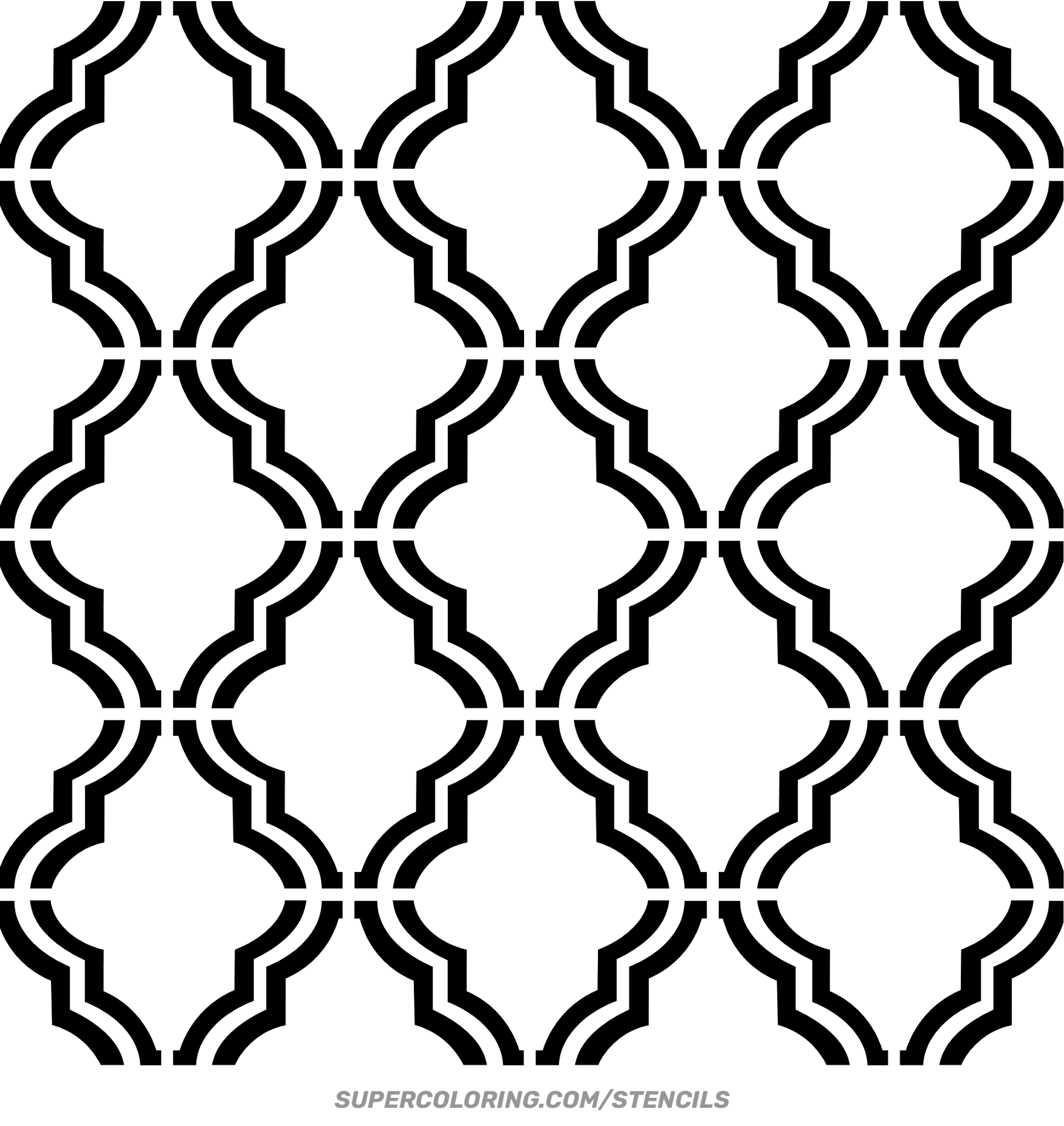 Stencil Of Victorian Tile
