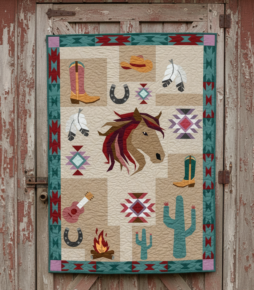 free printable quilting patterns of horses