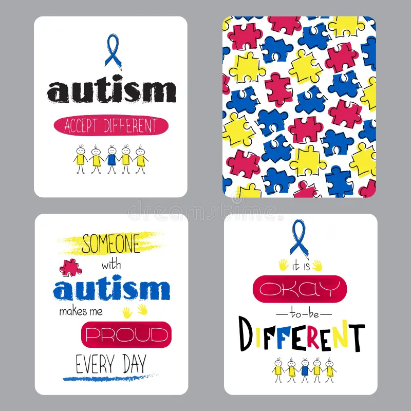 Stock Illustration Autism Awareness Set Cards Vector Small Card Templates Hand Drawn Lettering World Day Greeting Brochures Tags Image68960757 Stock Illustration Autism Awareness Set Cards Vector Small Card Templates Hand Drawn Lettering World Day Greeting Brochures Tags Image68960757