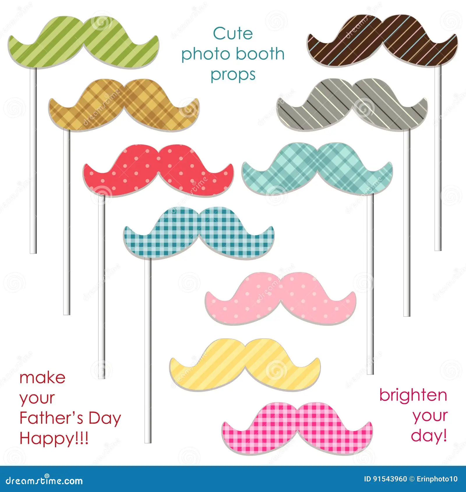 Stock Illustration Cute Photo Booth Props To Make Your Father S Day Happy Printable Image91543960 Stock Illustration Cute Photo Booth Props To Make Your Father S Day Happy Printable Image91543960