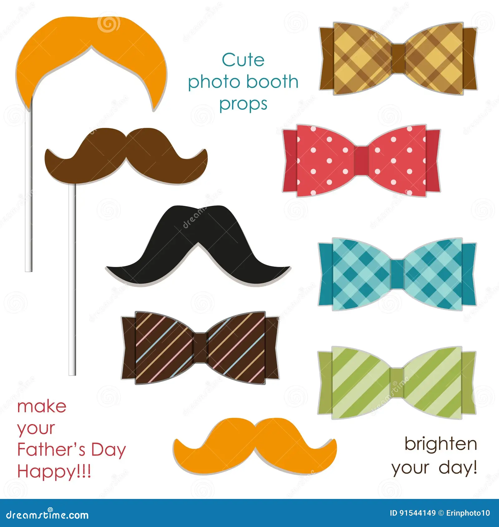 Stock Illustration Cute Photo Booth Props To Make Your Father S Day Happy Printable Image91544149