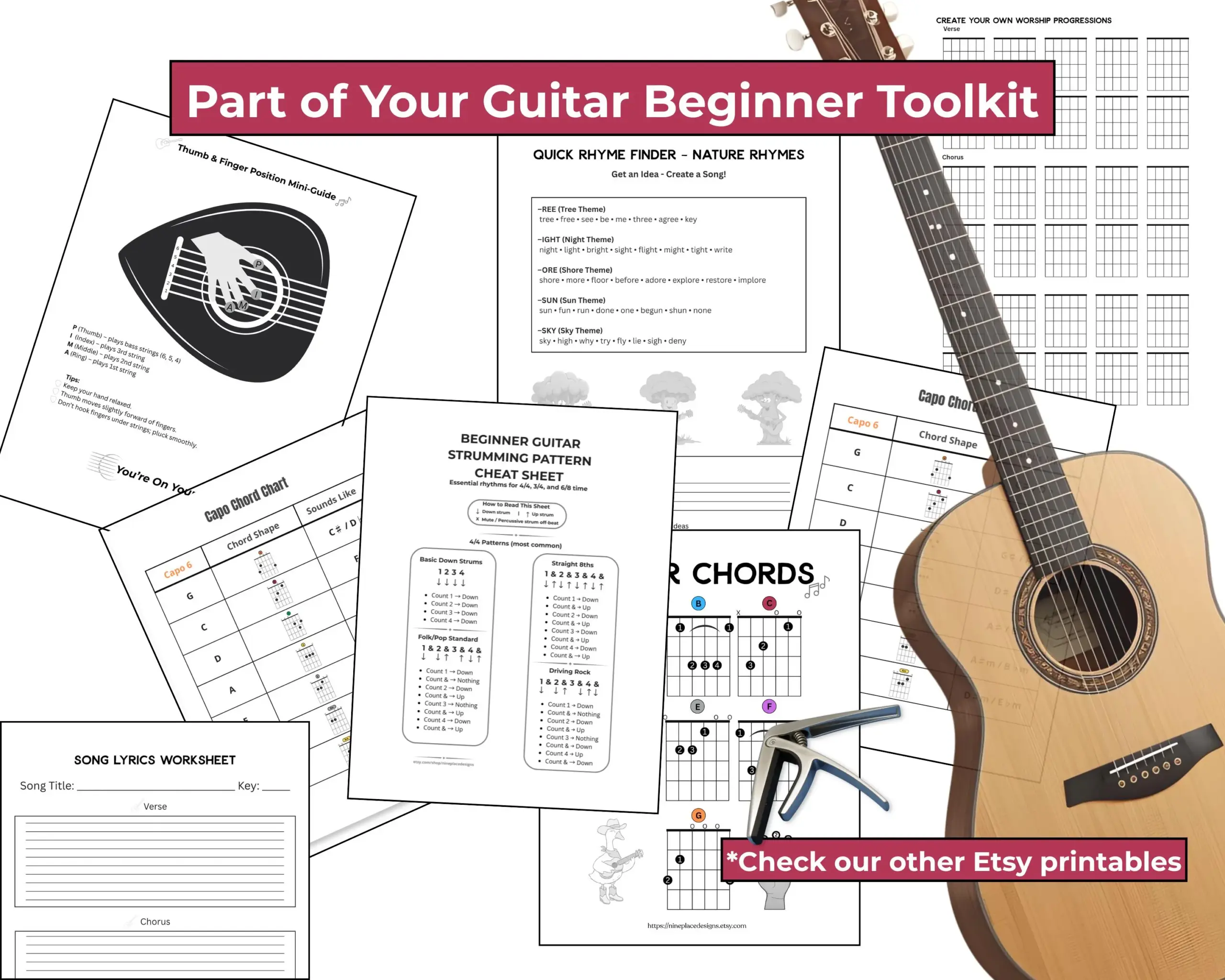 free printable guitar strumming patterns