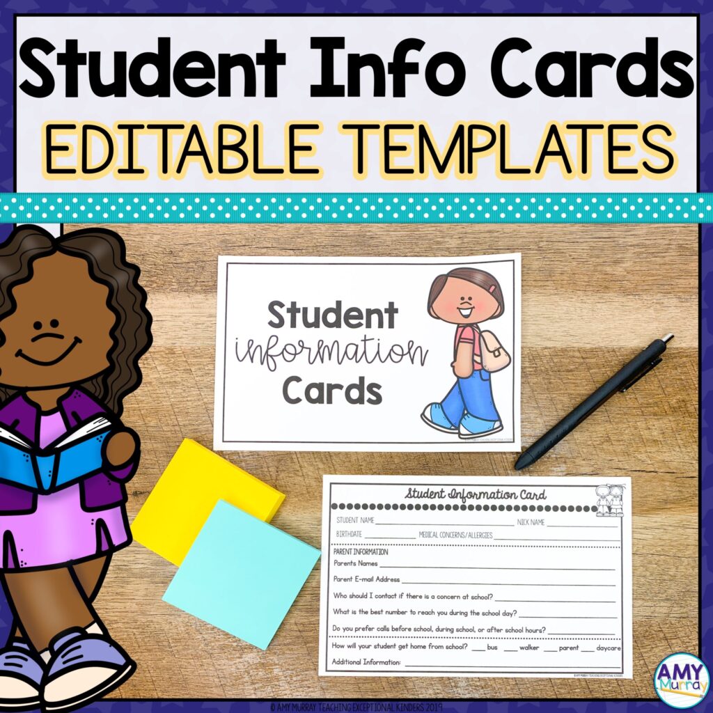 Student Information Cards