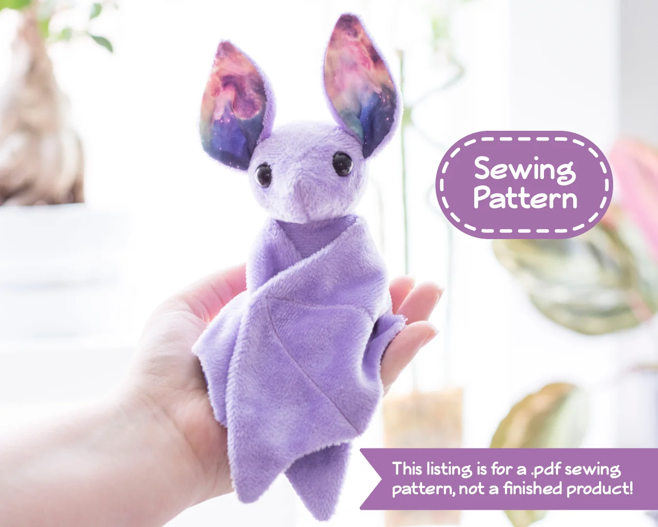 free printable bat sewing pattern