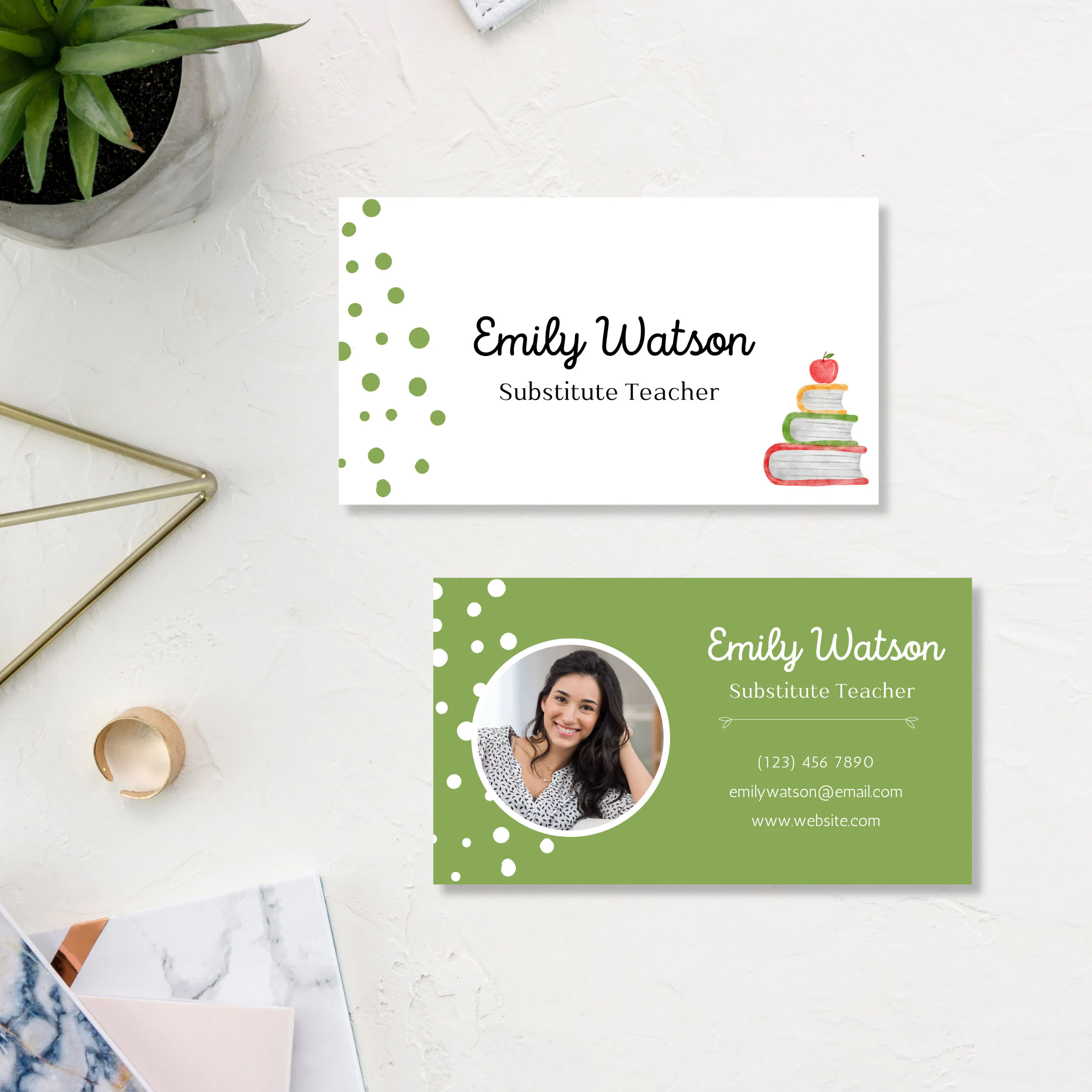 Substitute Teacher Business Card