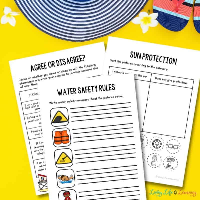 Summer Safety Worksheets