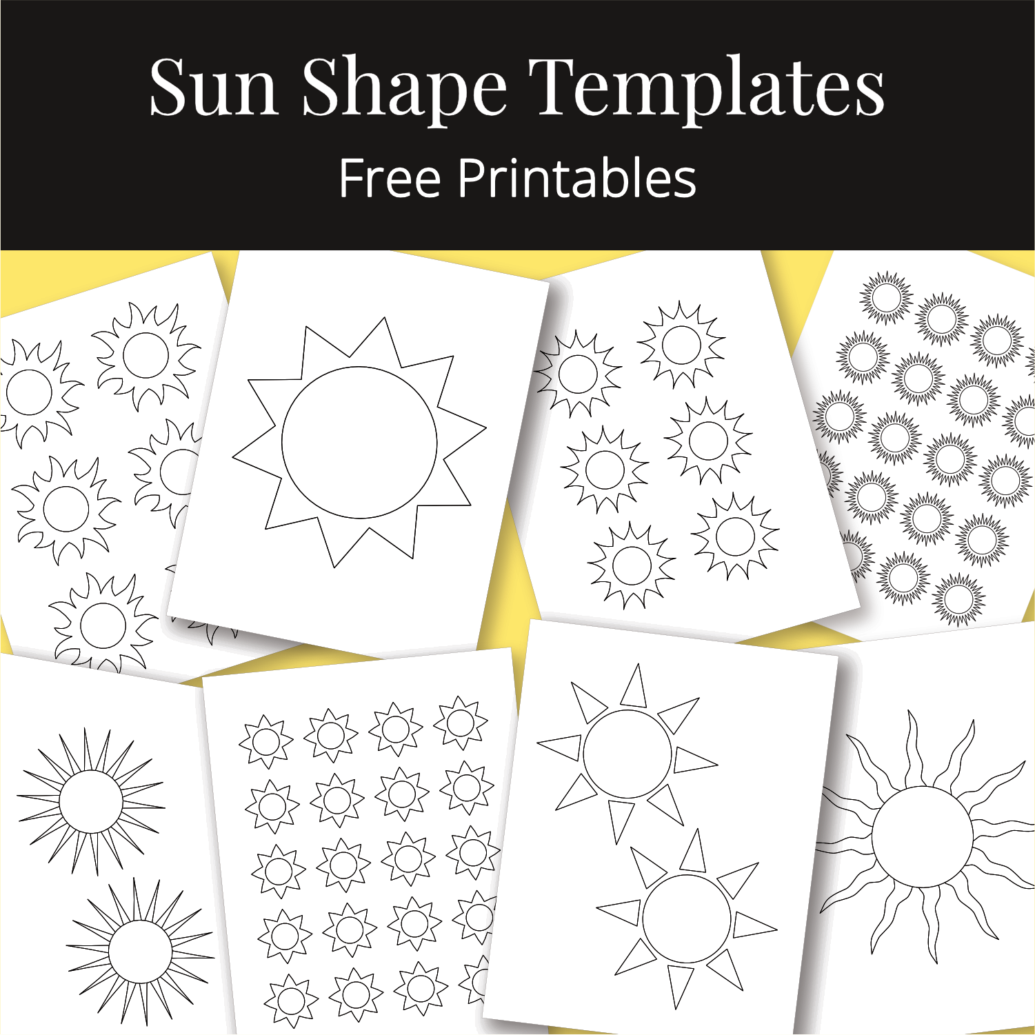 free printable sun stencils